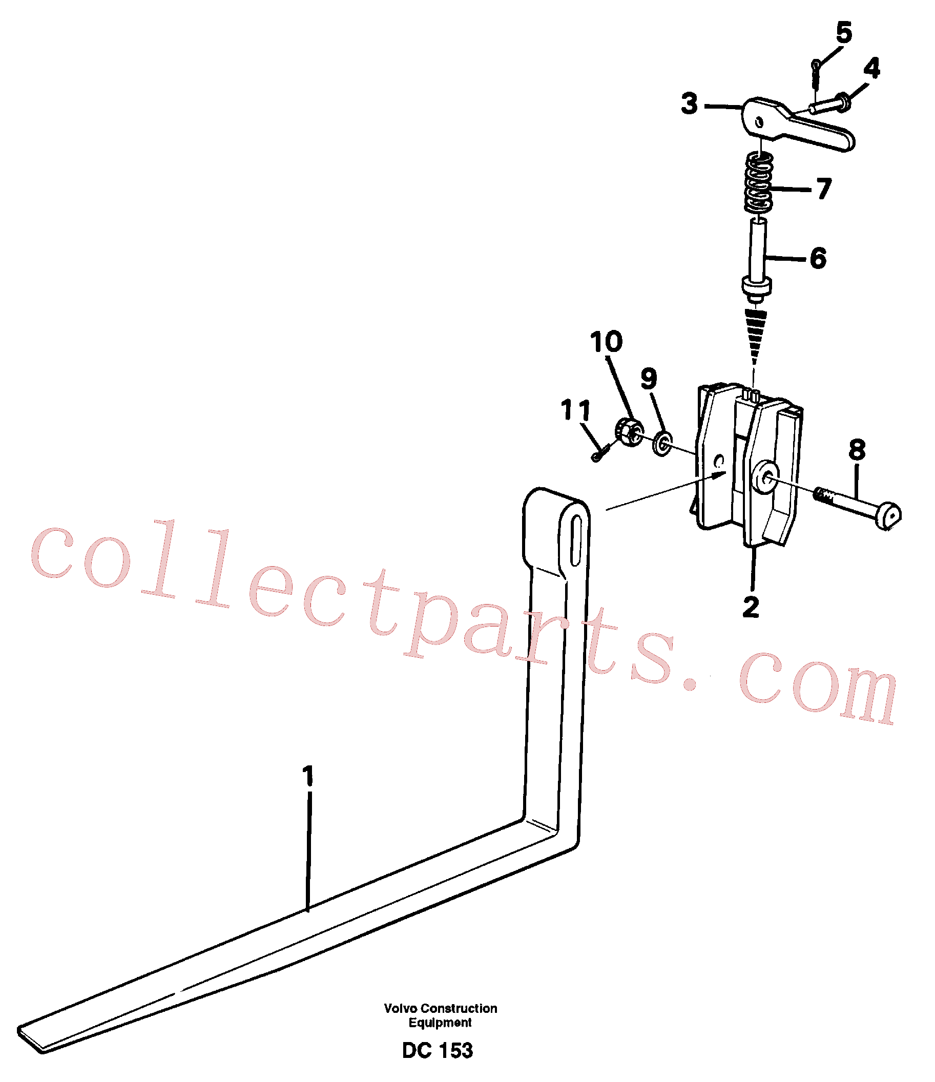 VOE907872 for Volvo Fork tines(DC153 assembly)