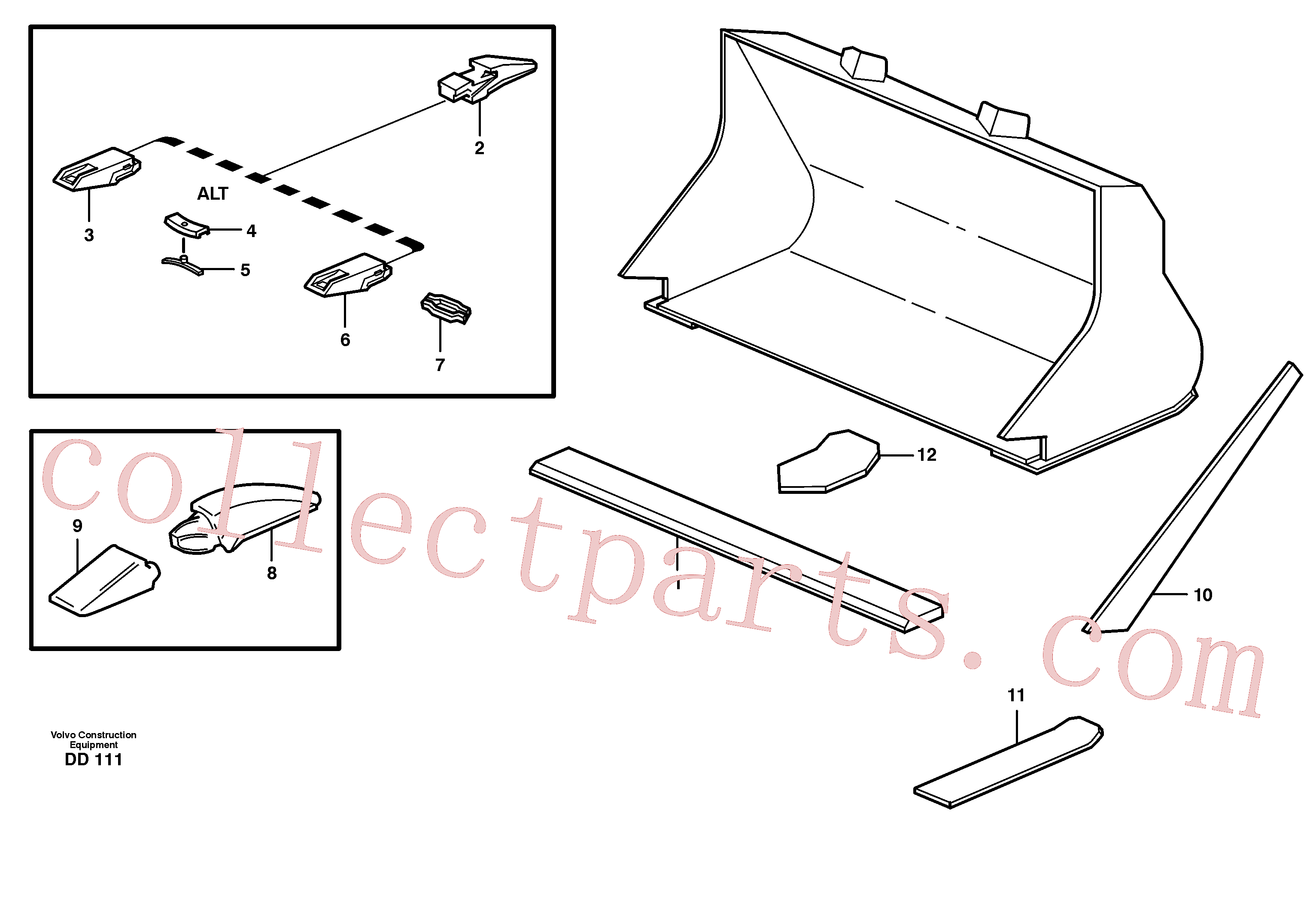 VOE4881710 for Volvo Bucket, straight with teeth(DD111 assembly)