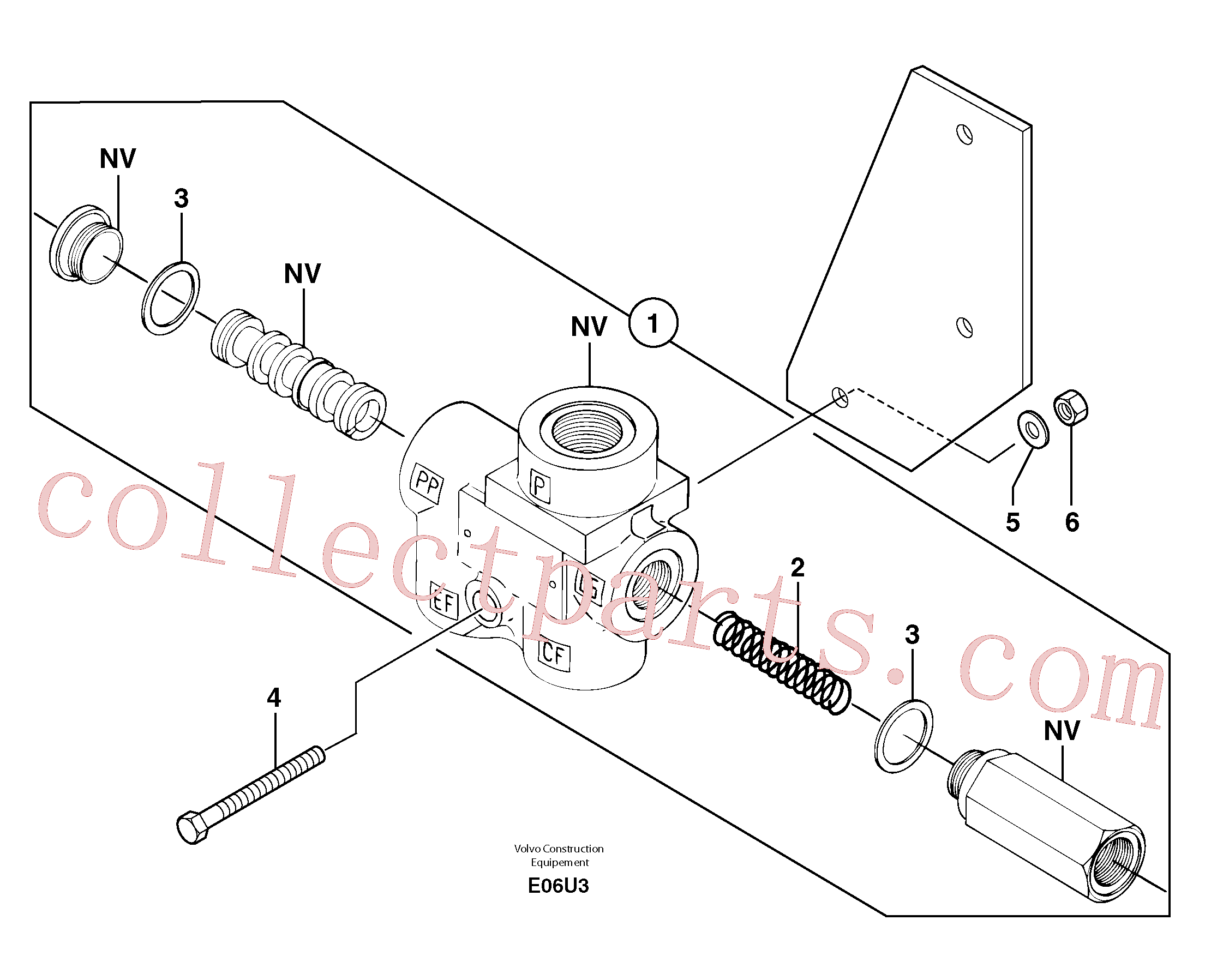 VOE983246 for Volvo Priority valve(E06U3 assembly)