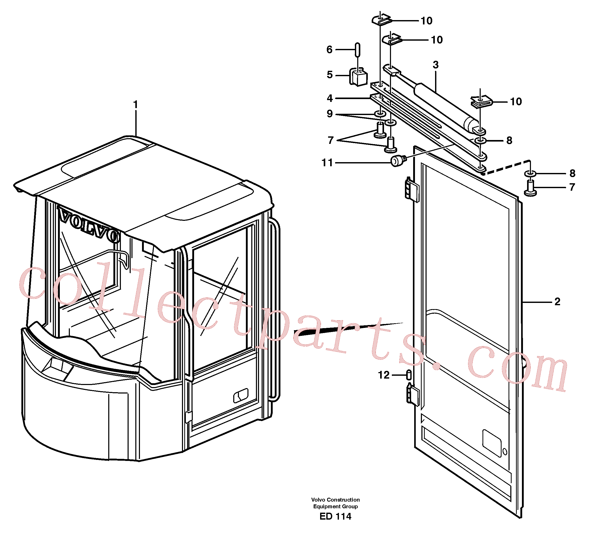 VOE11841580 for Volvo Door with fitting parts(ED114 assembly)