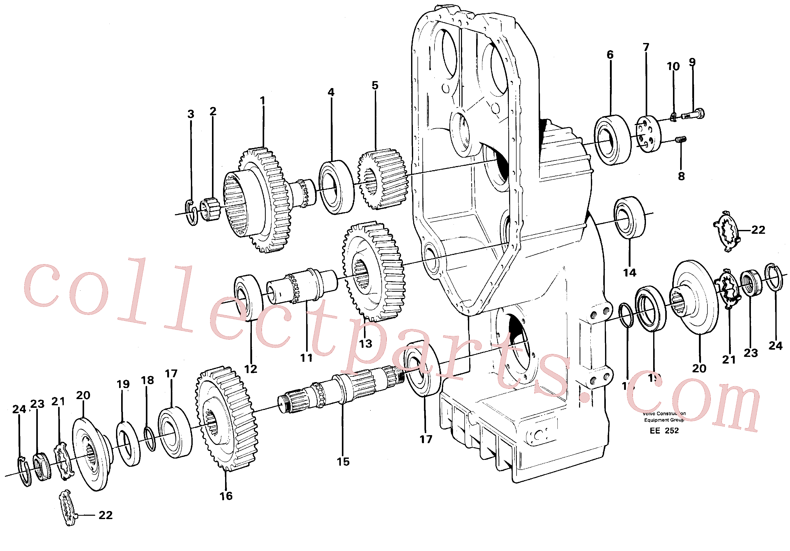 VOE4720918 for Volvo Transfer case, gears and shafts(EE252 assembly)