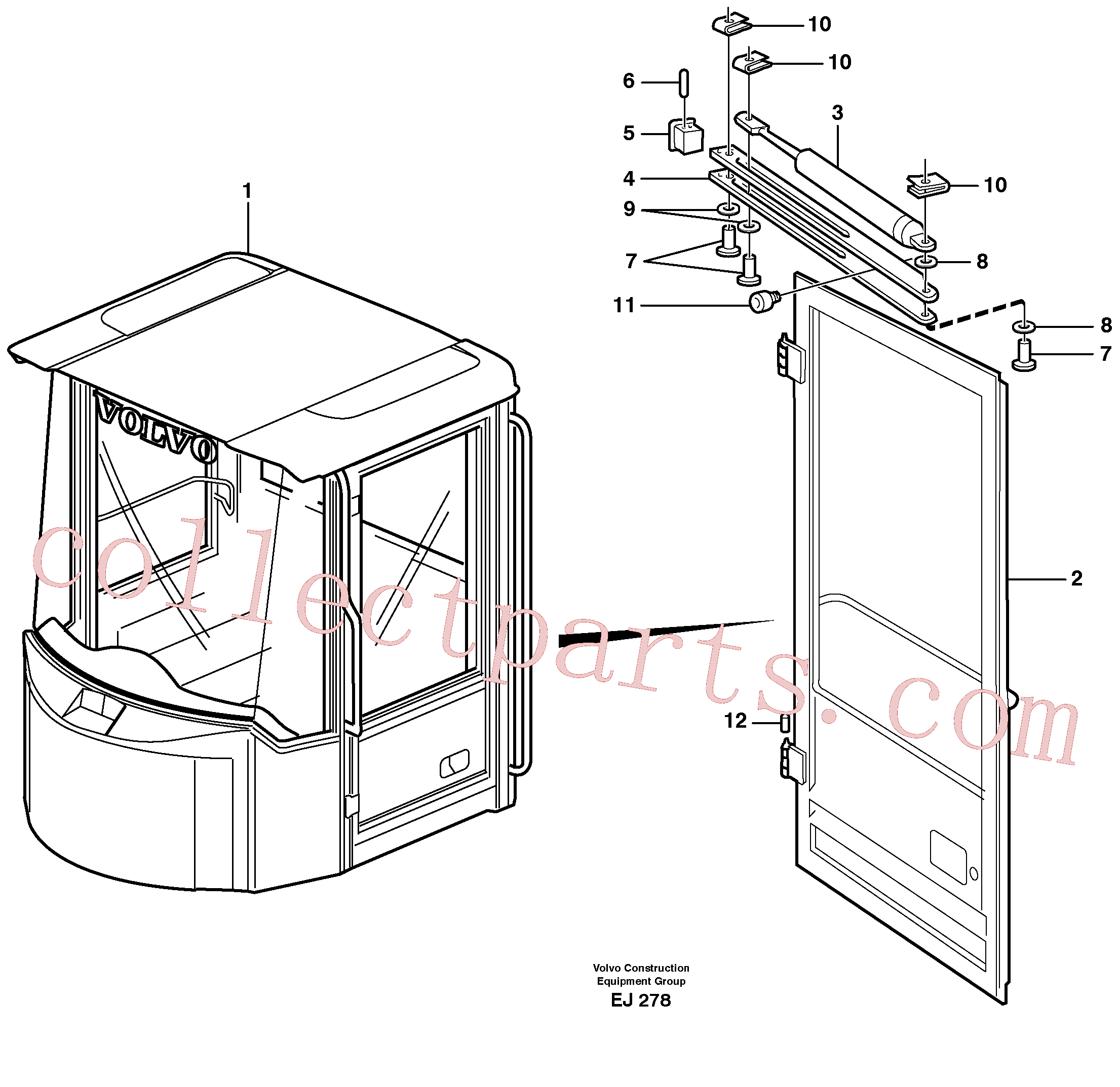 VOE11841580 for Volvo Door with fitting parts(EJ278 assembly)