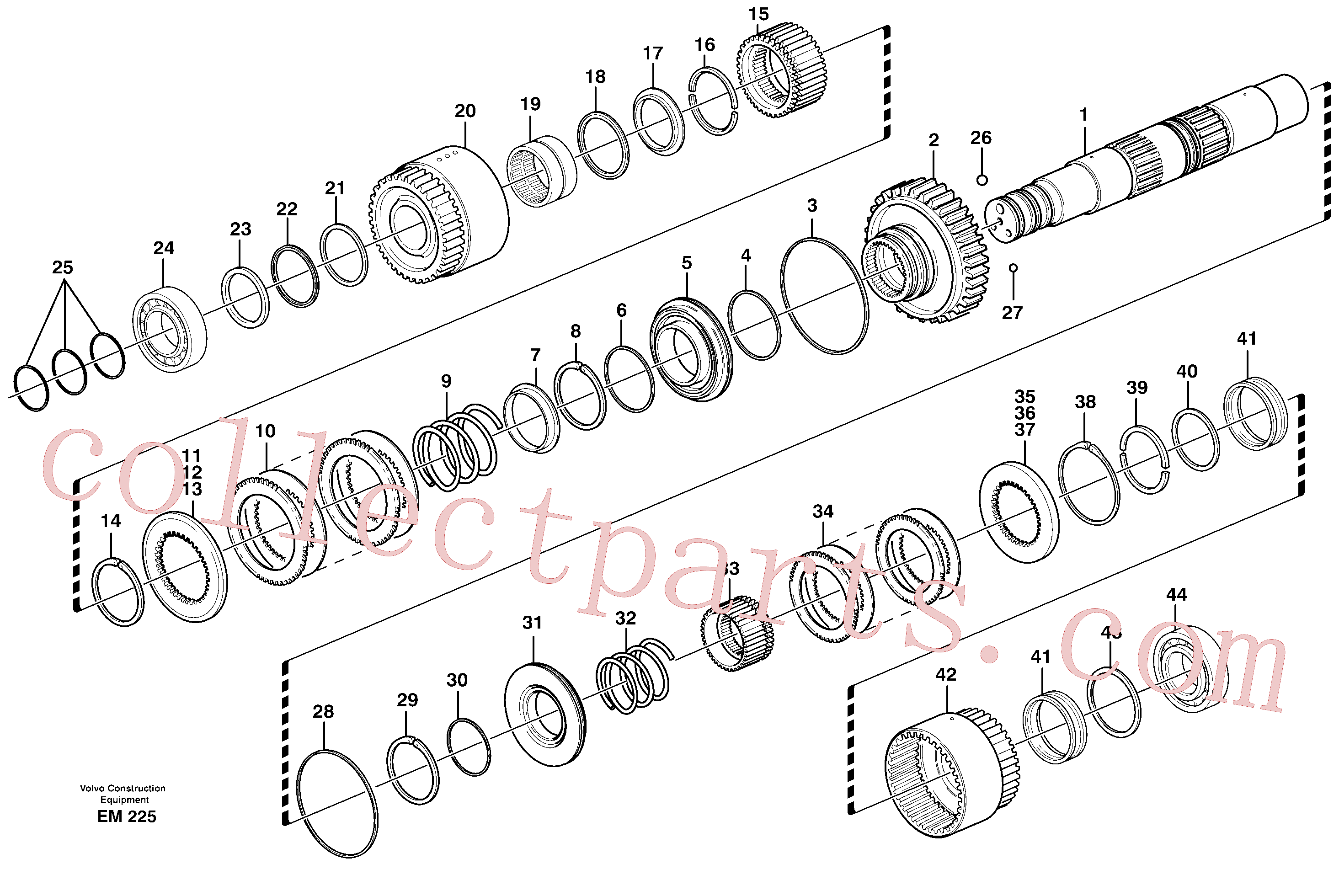 VOE4720865 for Volvo Hydraulic clutch, forward / 1 st speed(EM225 assembly)