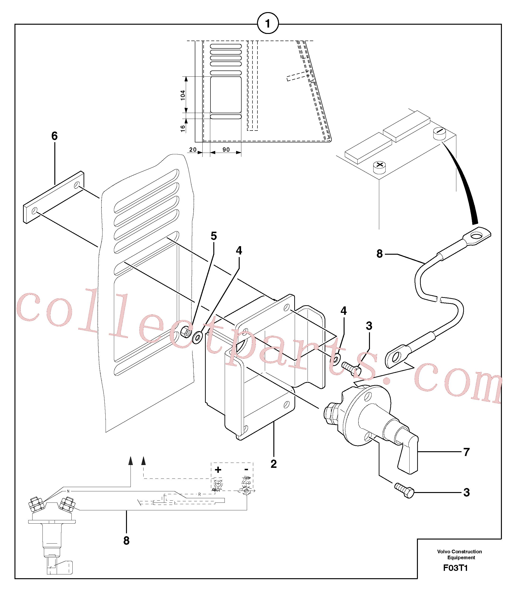 PJ4490014 for Volvo Battery cut-out(F03T1 assembly)