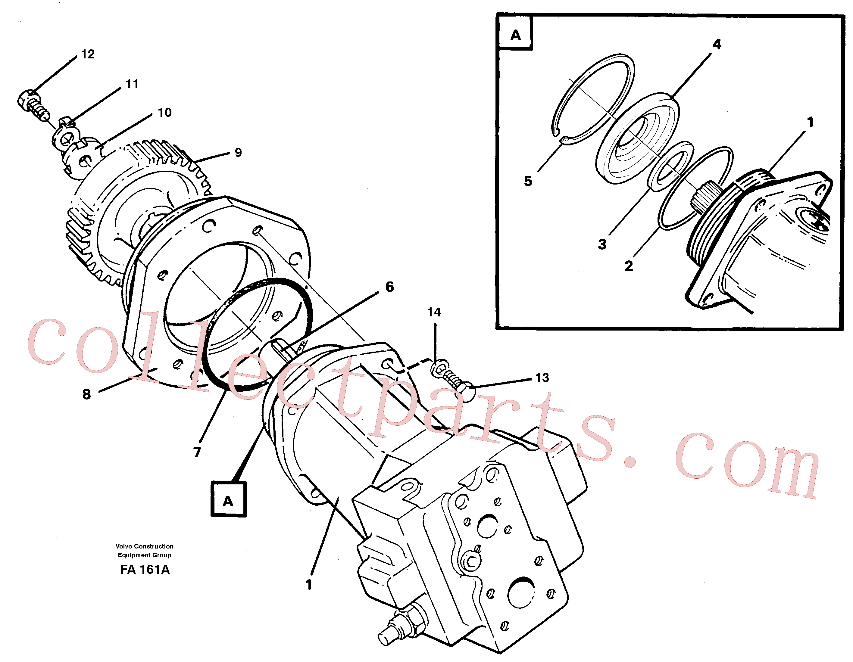 VOE14211707 Wedge for Volvo Excavator spare