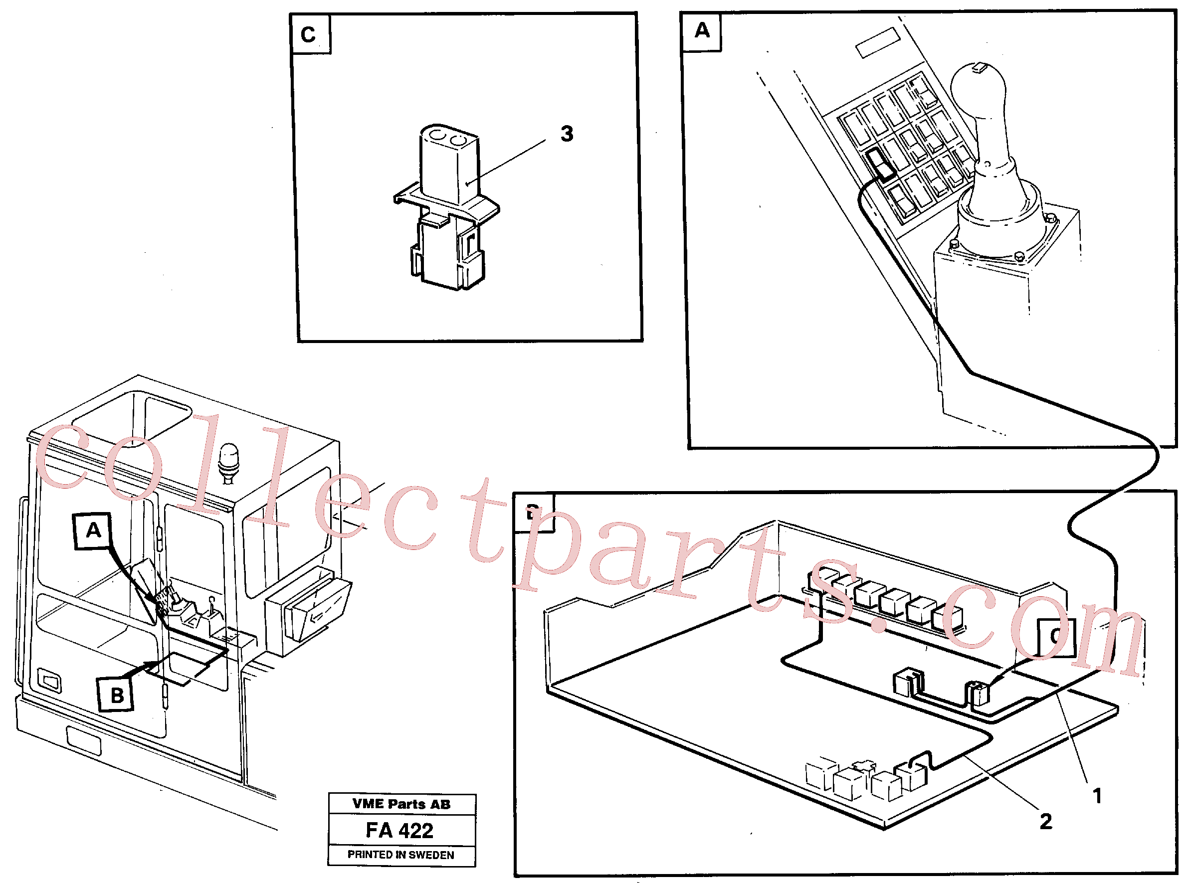 VOE14013869 for Volvo Electric intallation of hammer/shears on monoboomin base machine(FA422 assembly)