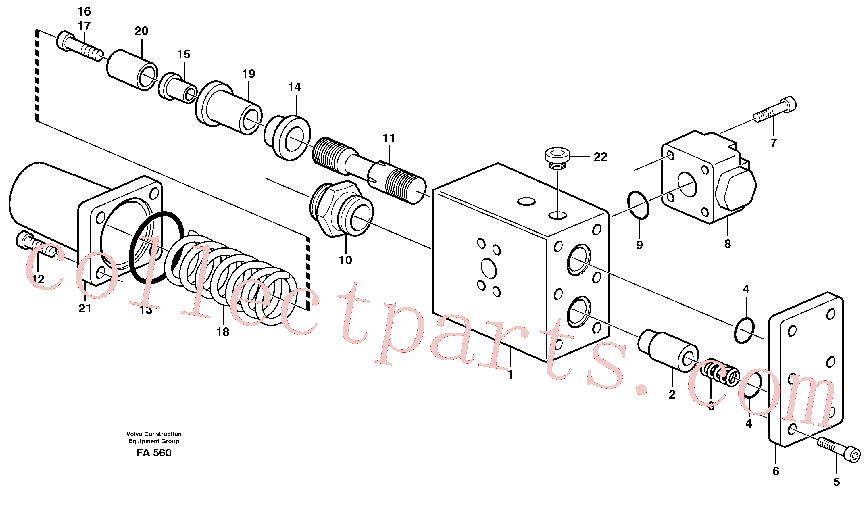 VOE14242773 for Volvo Hose rupture valve, dipper arm,mtrl.handl.eq(FA560 assembly)