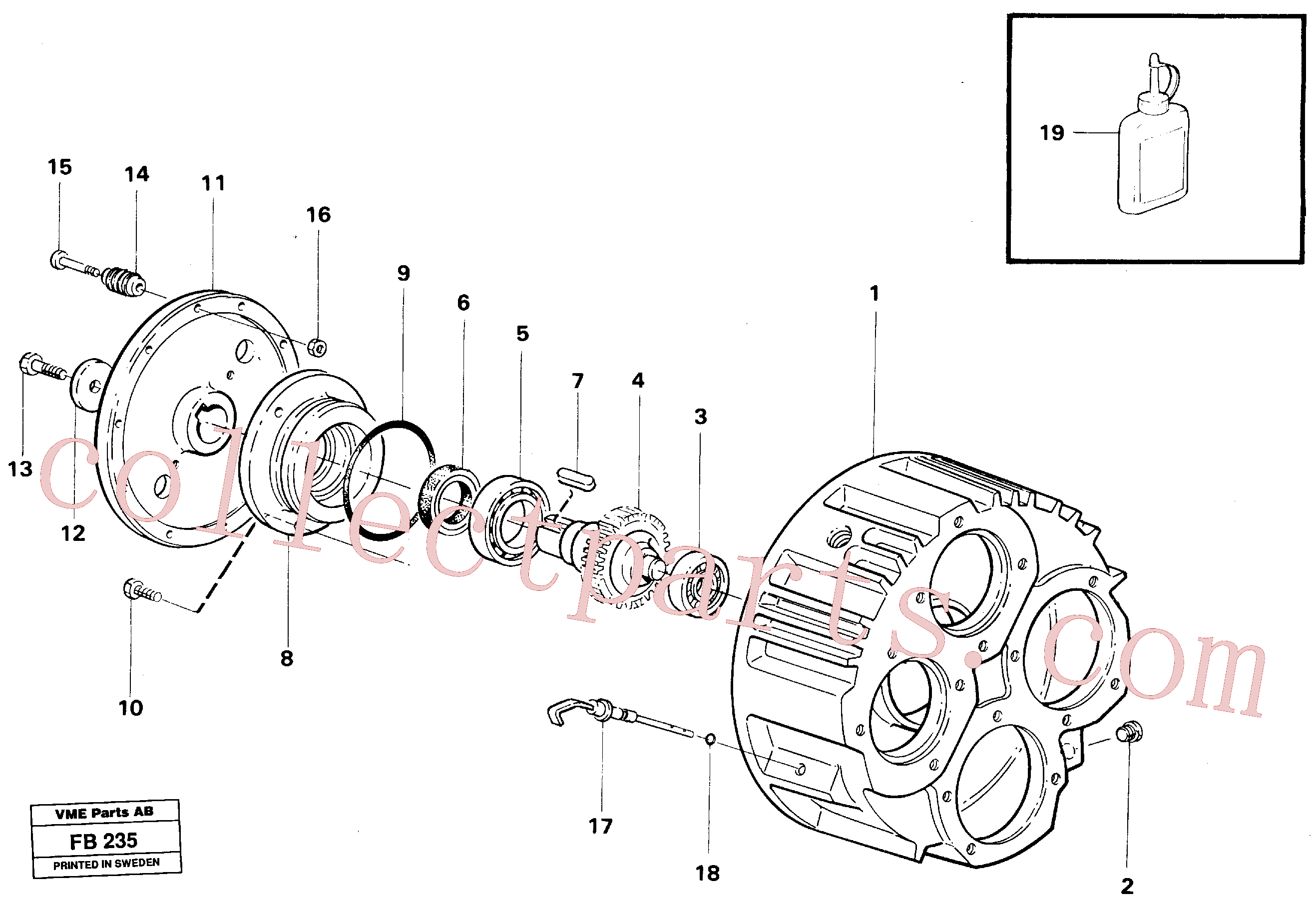 VOE14255720 Clutch half for Volvo Excavator spare