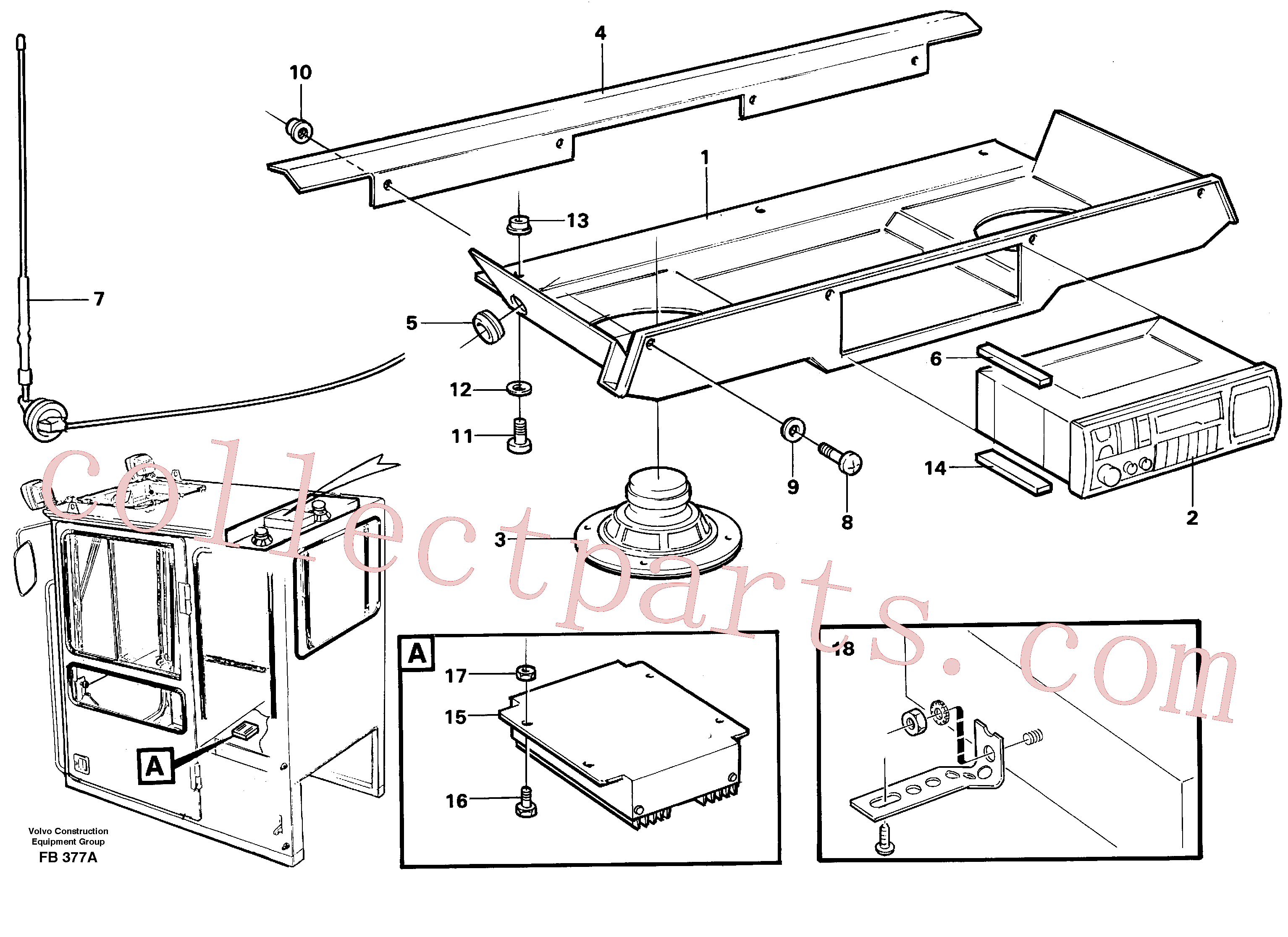 VOE14215347 for Volvo Radio installation Converter(FB377A assembly)