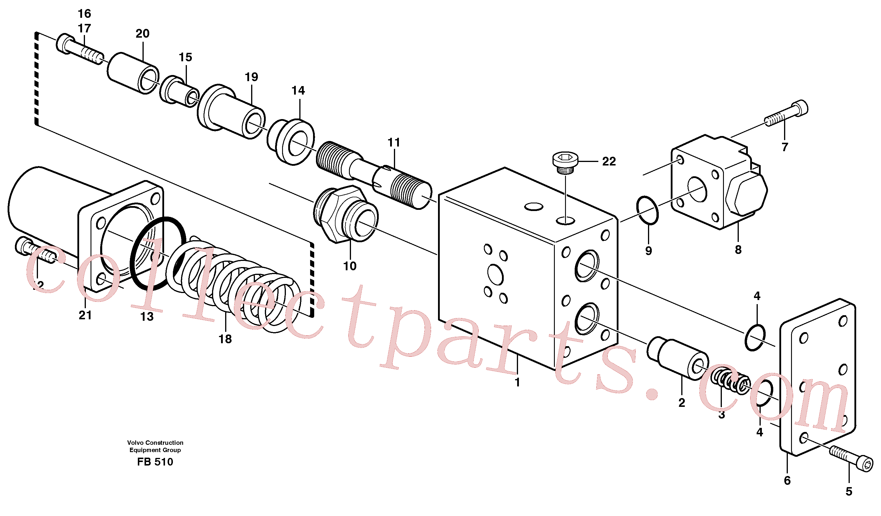 VOE14242773 for Volvo Hose rupture valve, dipper arm,mtrl.handl.eq(FB510 assembly)