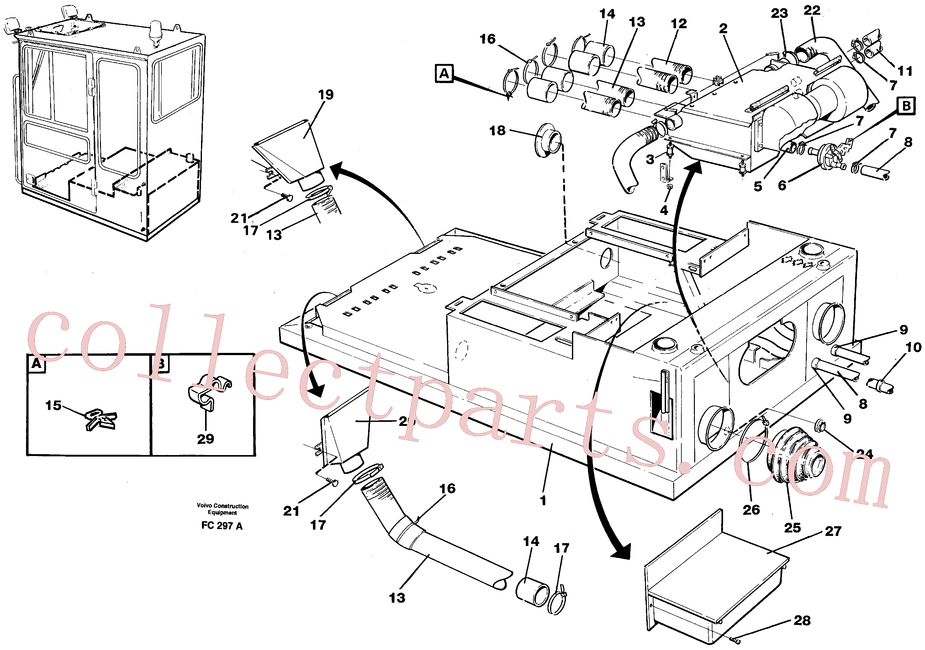 VOE14213260 for Volvo Radiator with fitting parts(FC297A assembly)