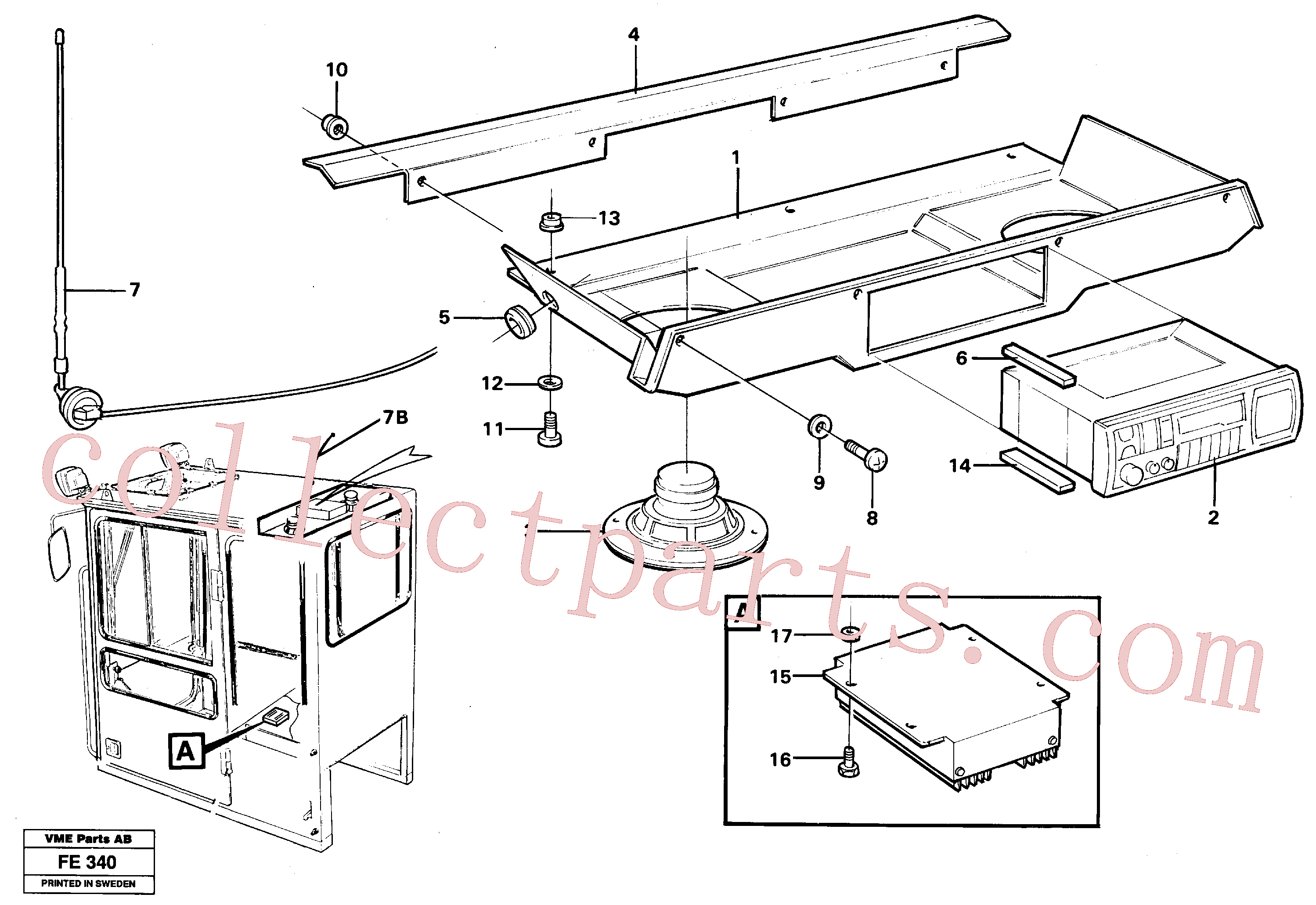 VOE14215347 for Volvo Radio installation Converter(FE340 assembly)