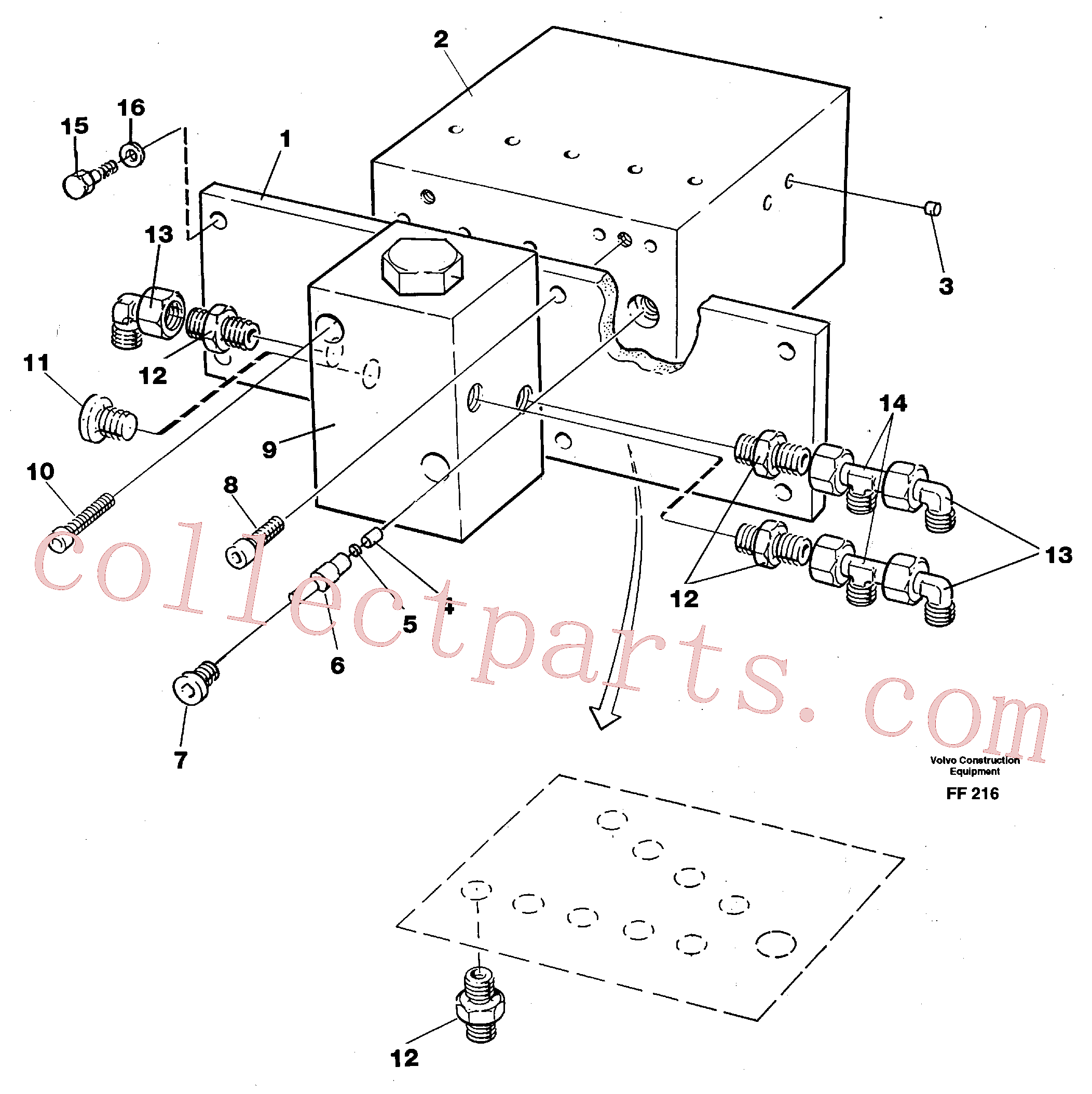 VOE14261190 for Volvo Travel valve bloc(FF216 assembly)