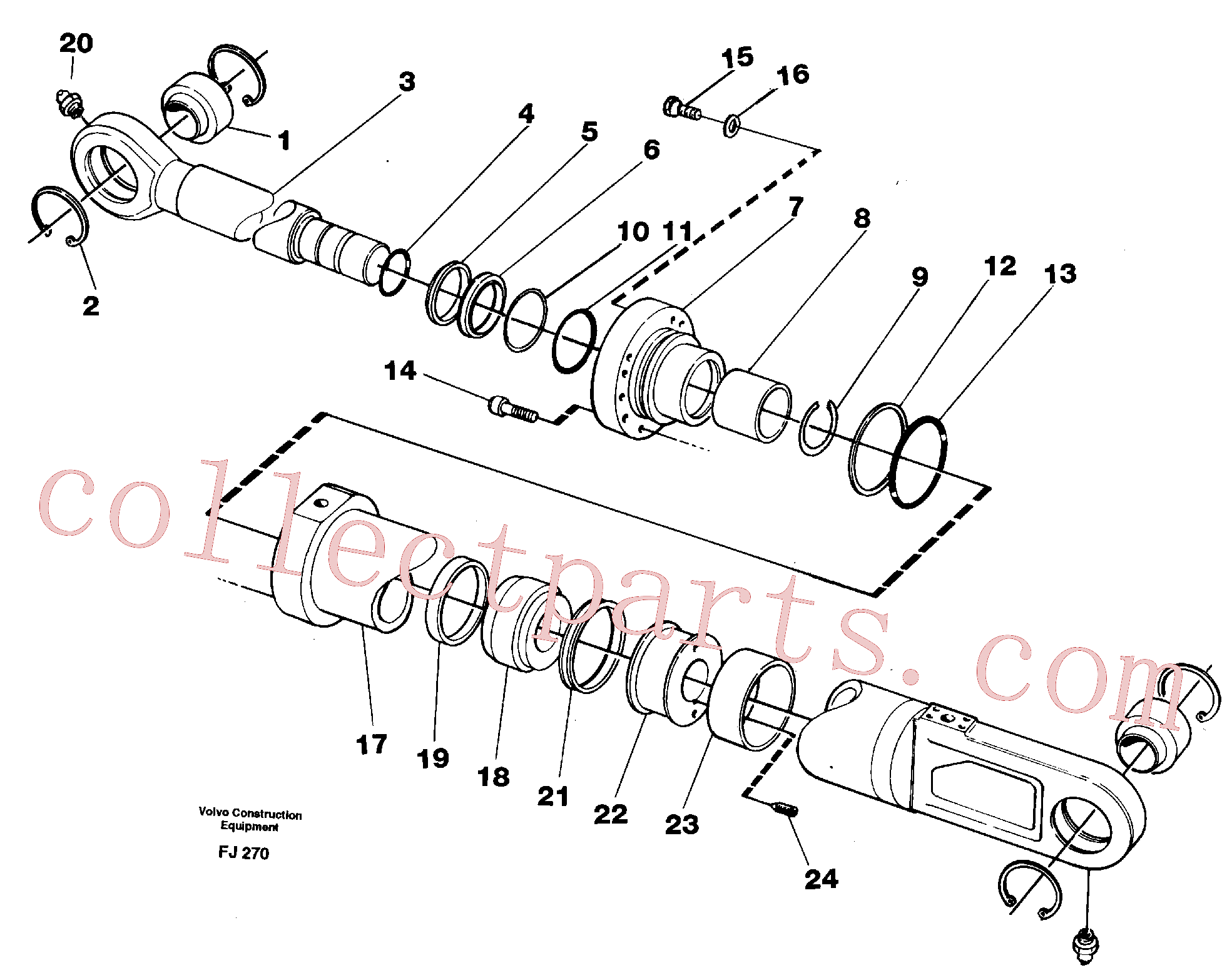 VOE11700081 for Volvo Knuckle cylinder(FJ270 assembly)
