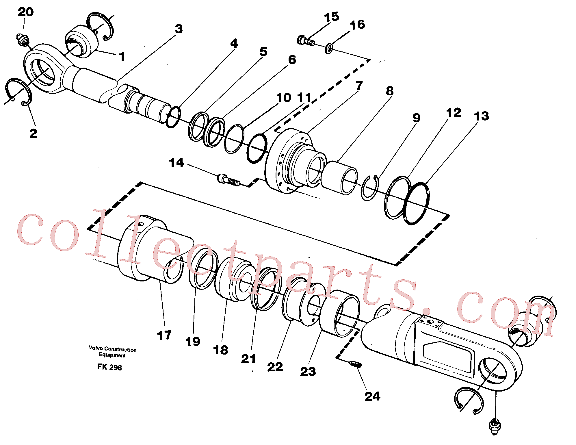 VOE11700081 for Volvo Knuckle cylinder(FK296 assembly)
