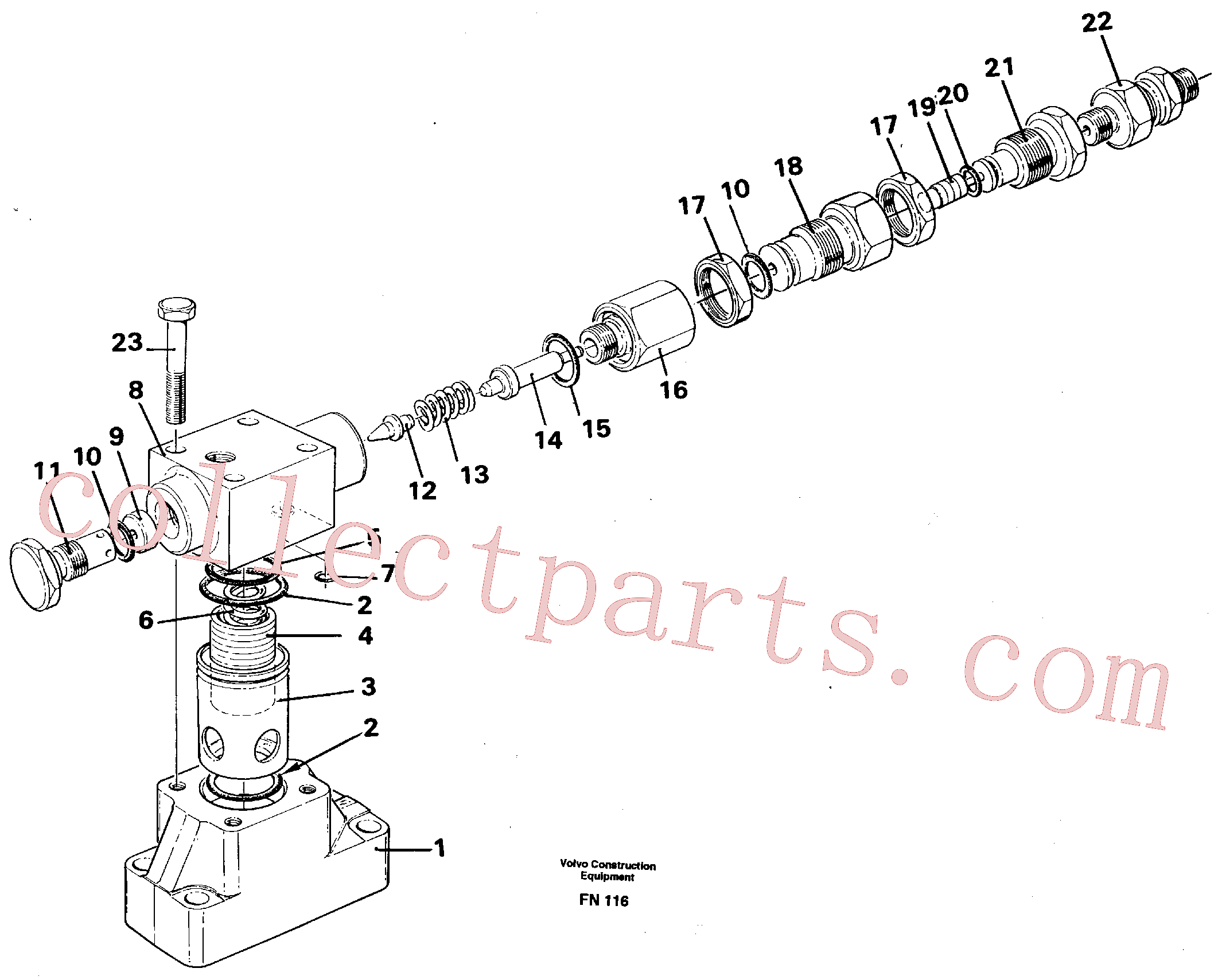 VOE14014485 for Volvo Pressure limiting valve(FN116 assembly)