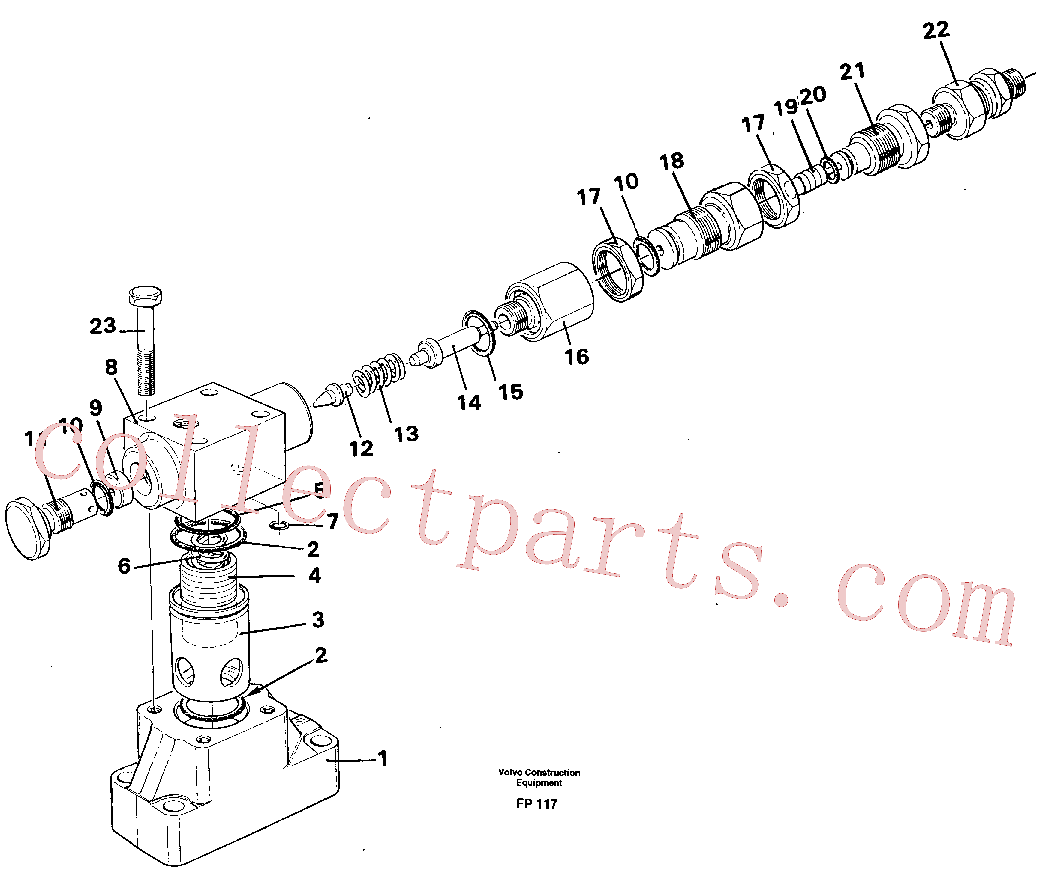 VOE14014485 for Volvo Pressure limiting valve(FP117 assembly)