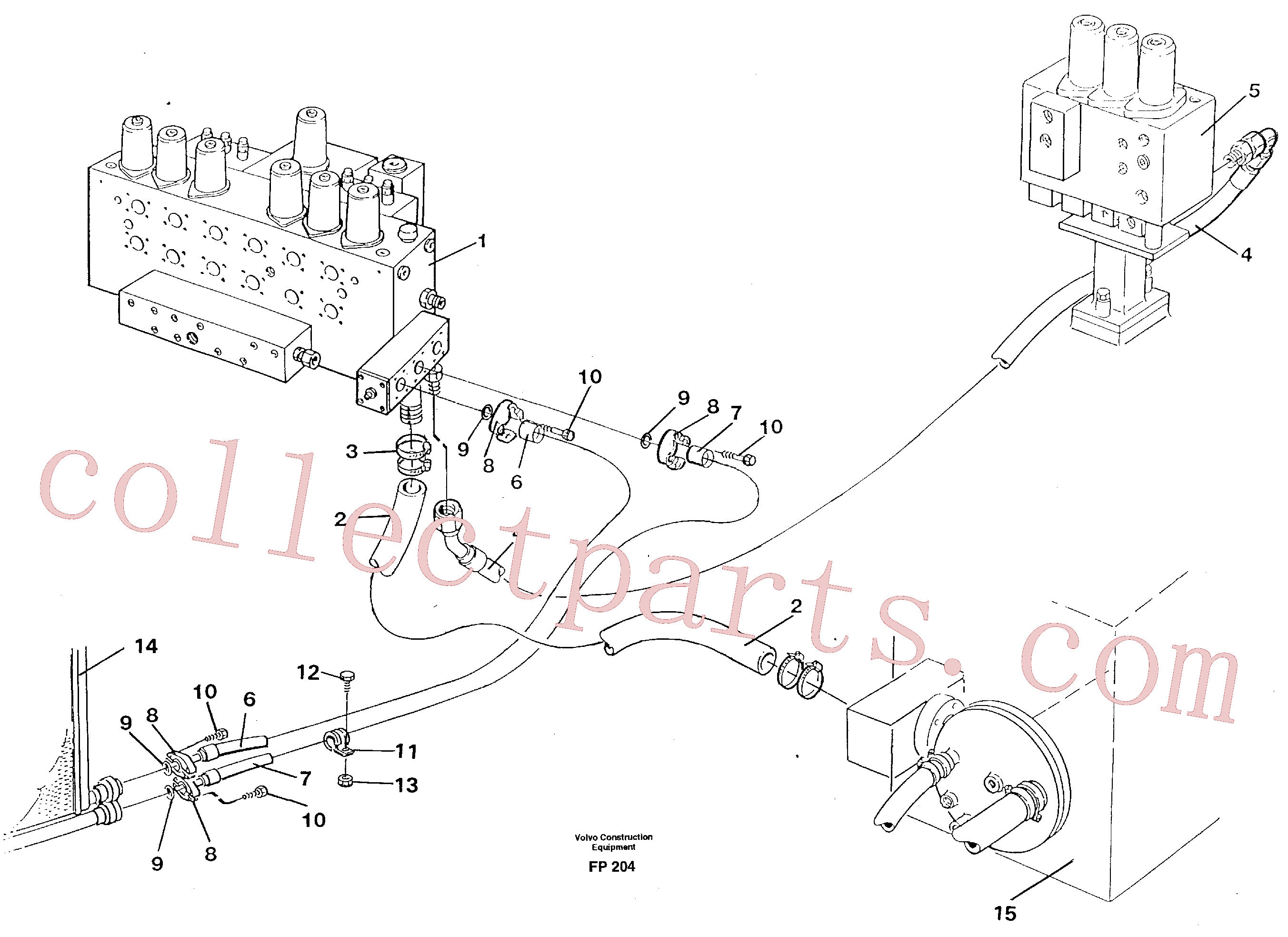 VOE14261828 for Volvo Hydraulic system, return lines(FP204 assembly)