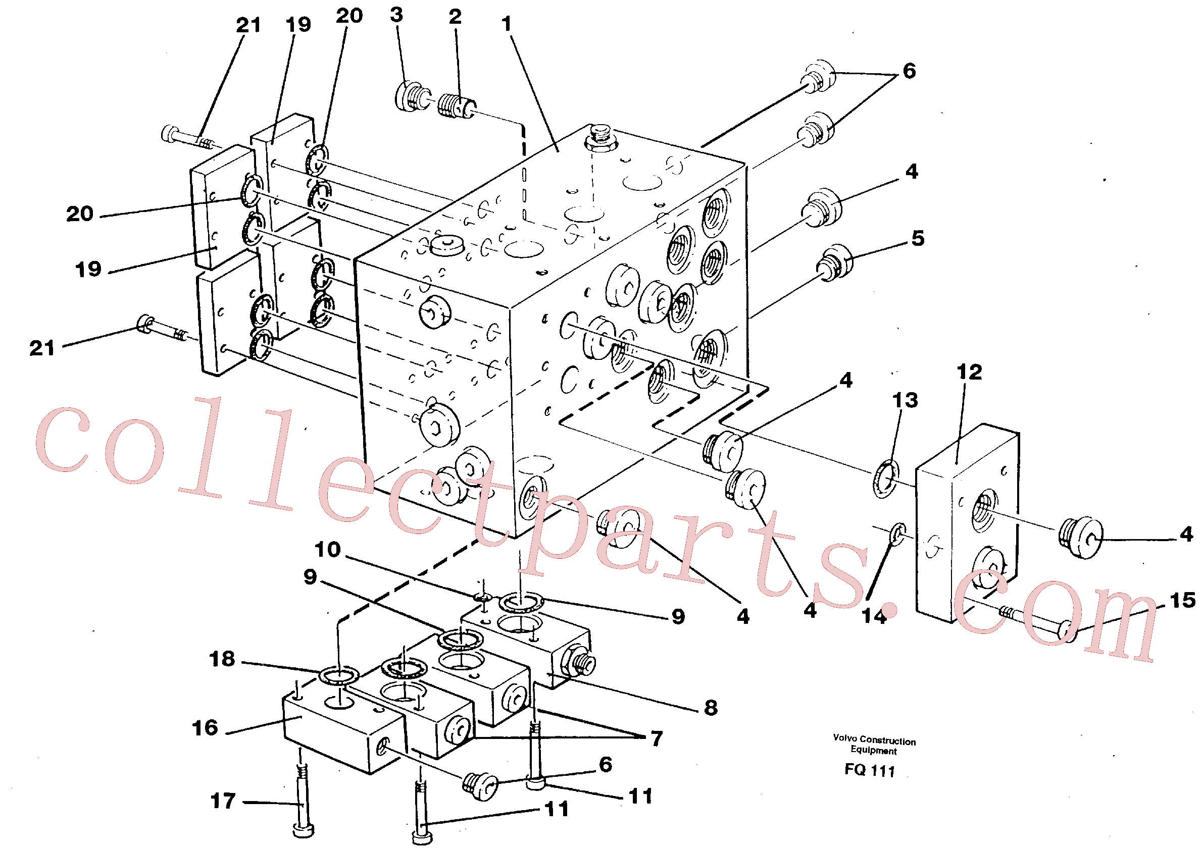 VOE11998170 for Volvo Slew valve assembly block(FQ111 assembly)