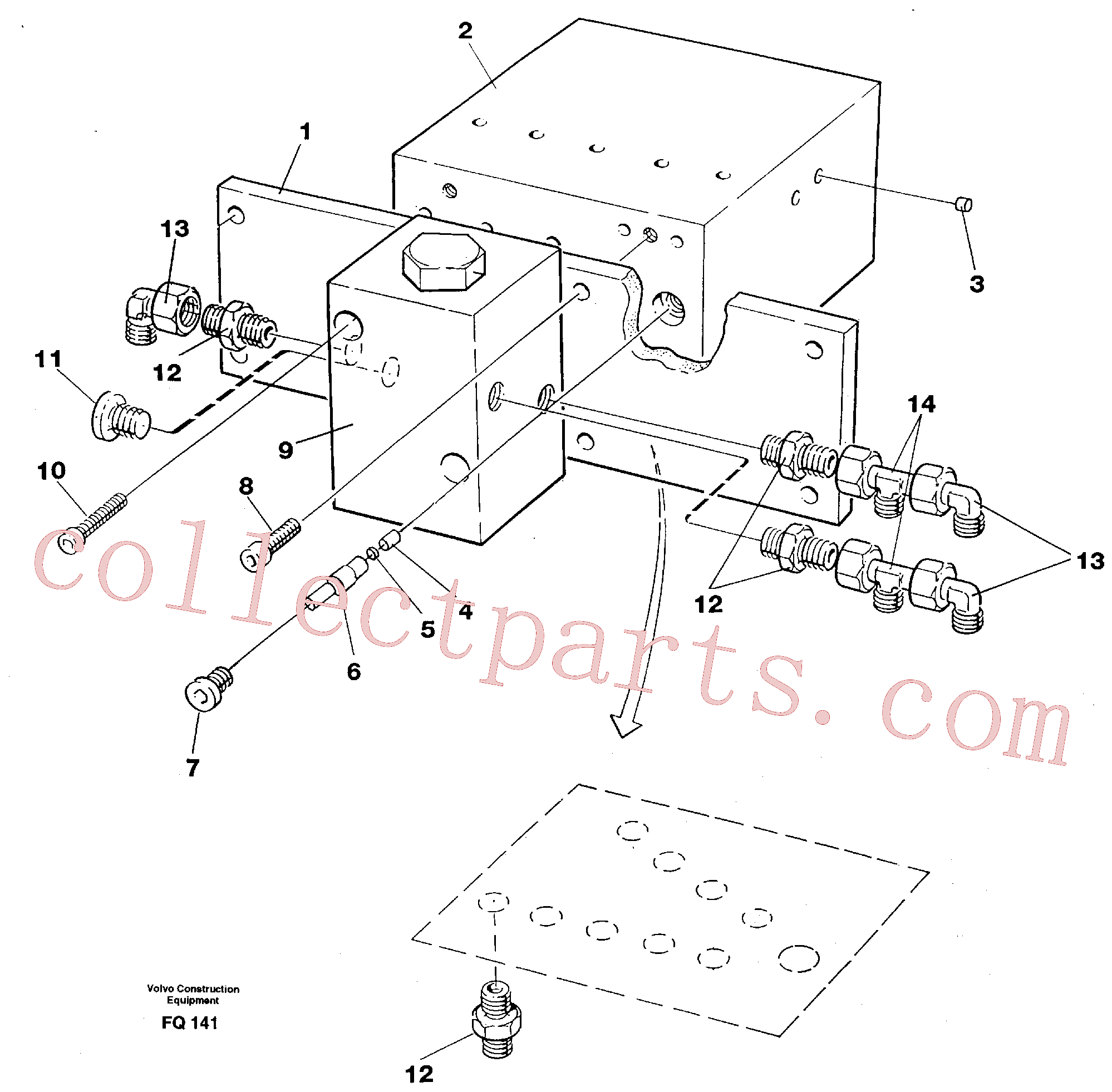 VOE14261190 for Volvo Control block, travel/servo(FQ141 assembly)