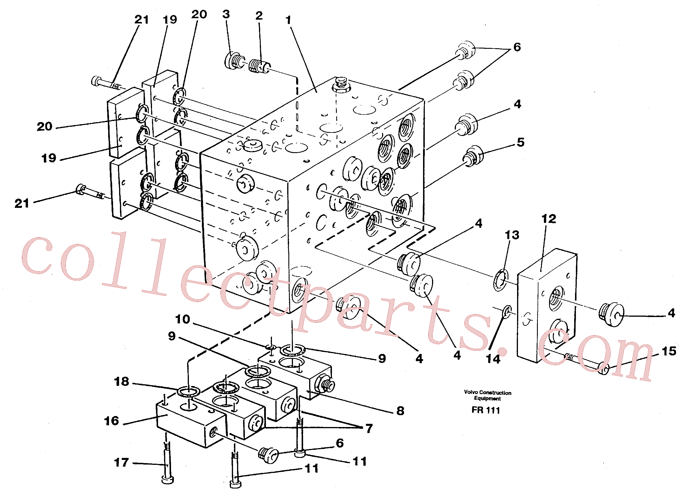 VOE11998170 for Volvo Slew valve assembly block(FR111 assembly)