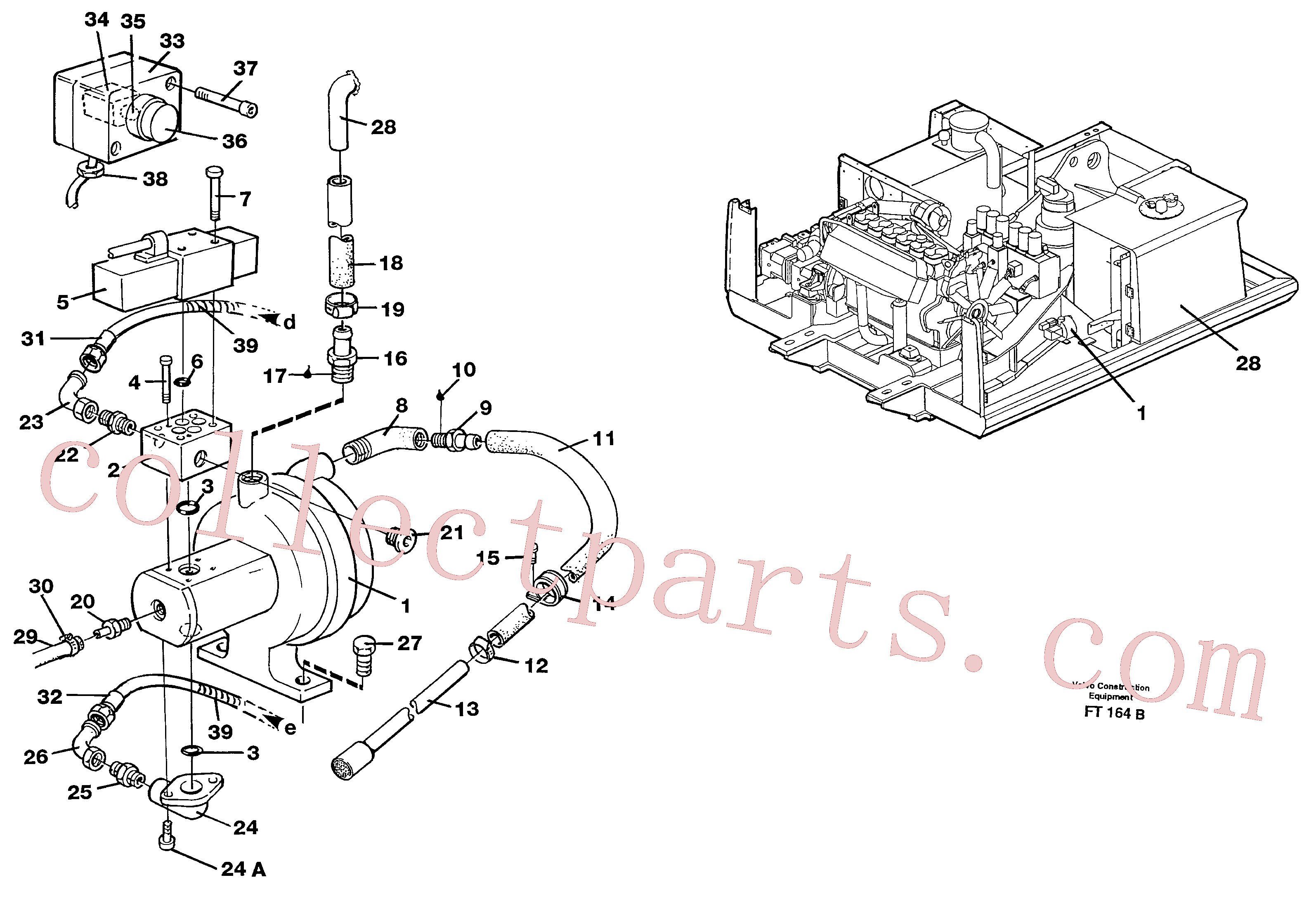 VOE14216210 for Volvo Hydraulic system, fuel pump(FT164B assembly)