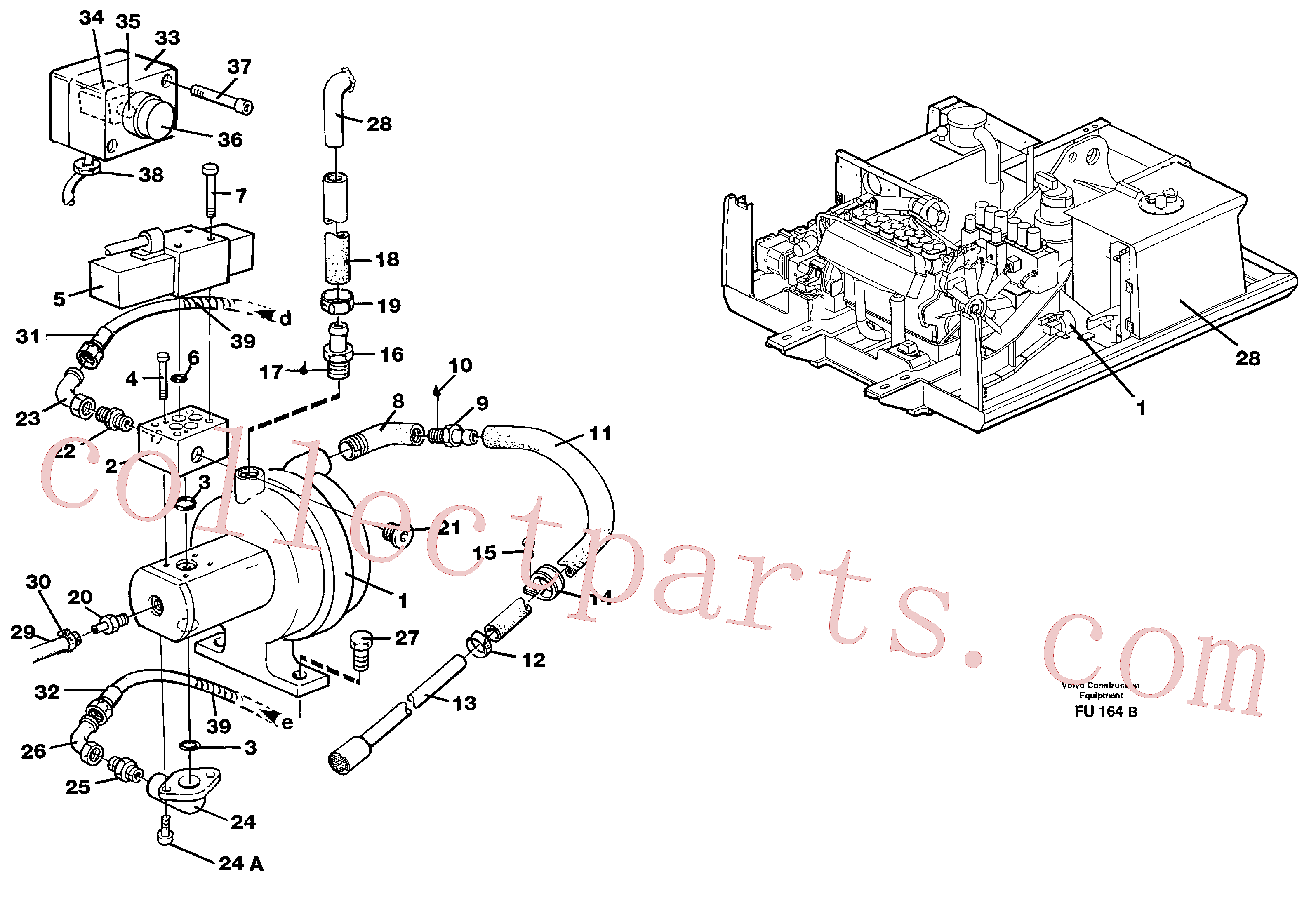 VOE14216210 for Volvo Hydraulic system, fuel pump(FU164B assembly)