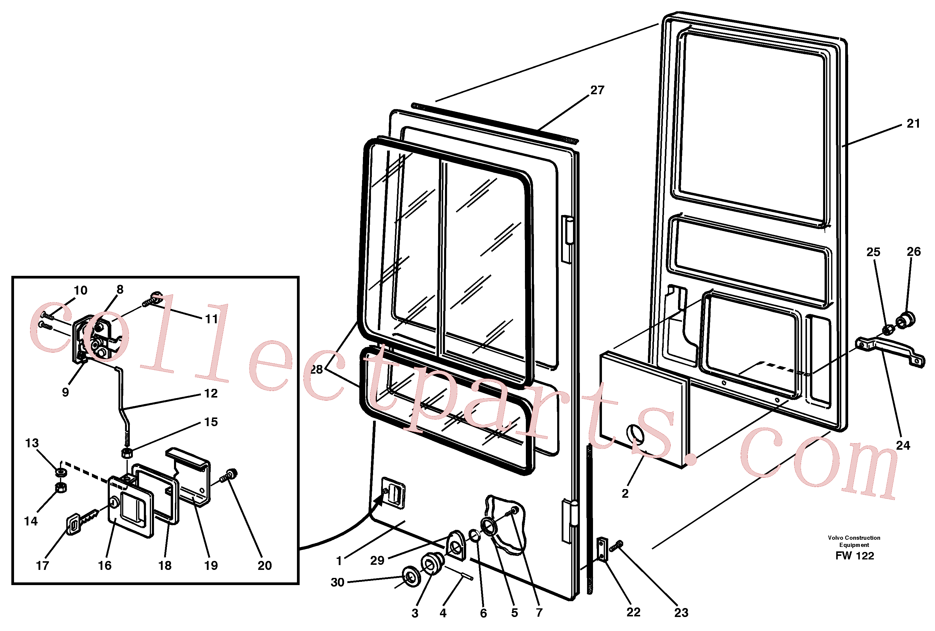 VOE11706359 for Volvo Door, operator's cab(FW122 assembly)