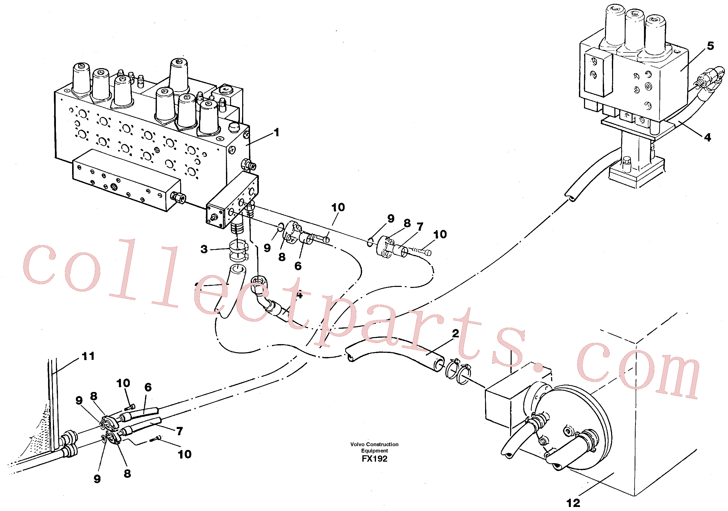 VOE14261828 for Volvo Hydraulic system, return lines(FX192 assembly)