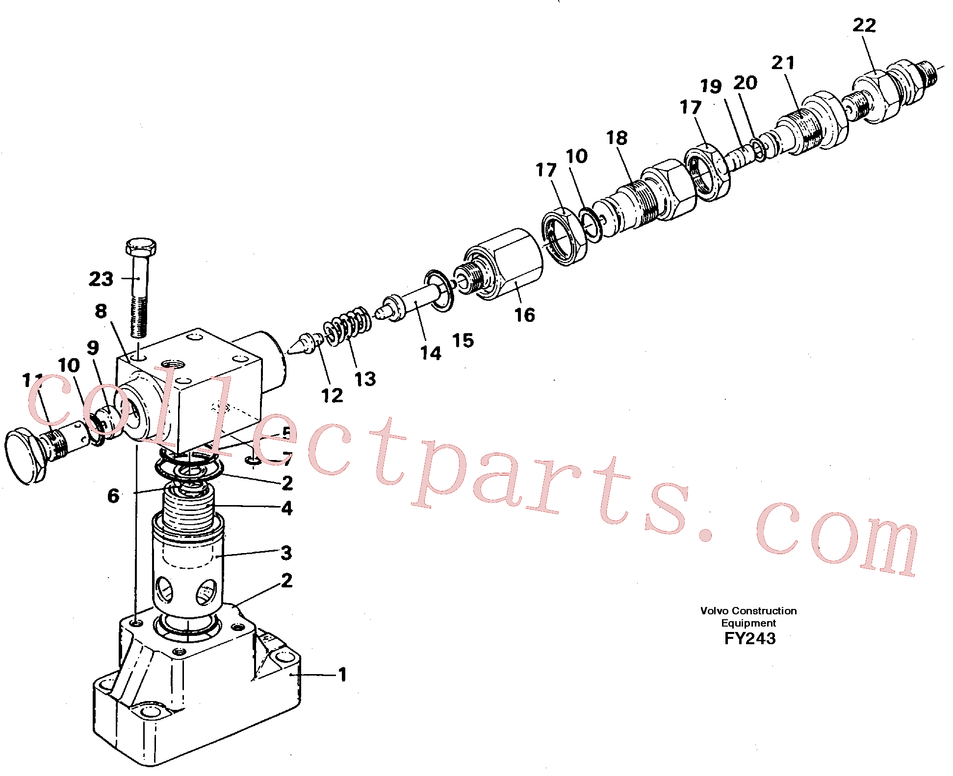 VOE14014485 for Volvo Pressure limiting valve(FY243 assembly)