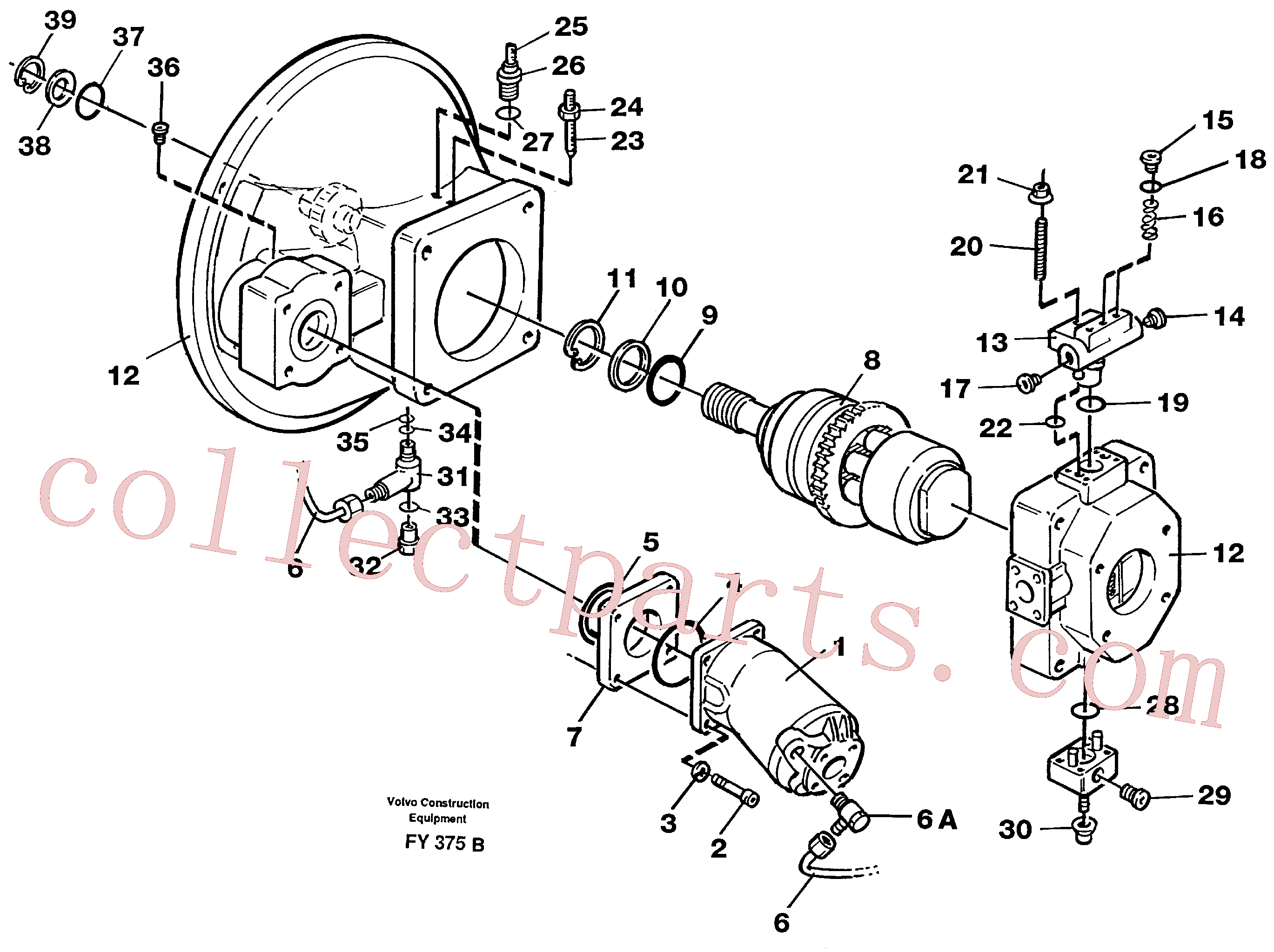 VOE11703386 for Volvo Pump gear box(FY375B assembly)