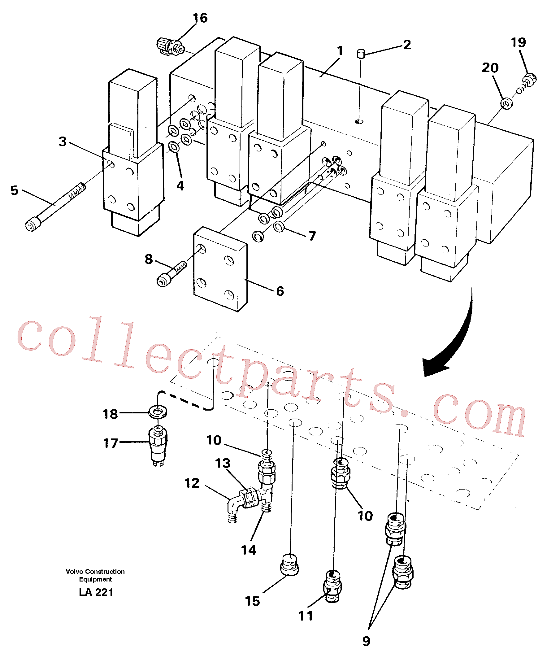 VOE14214715 for Volvo Valve body(LA221 assembly)