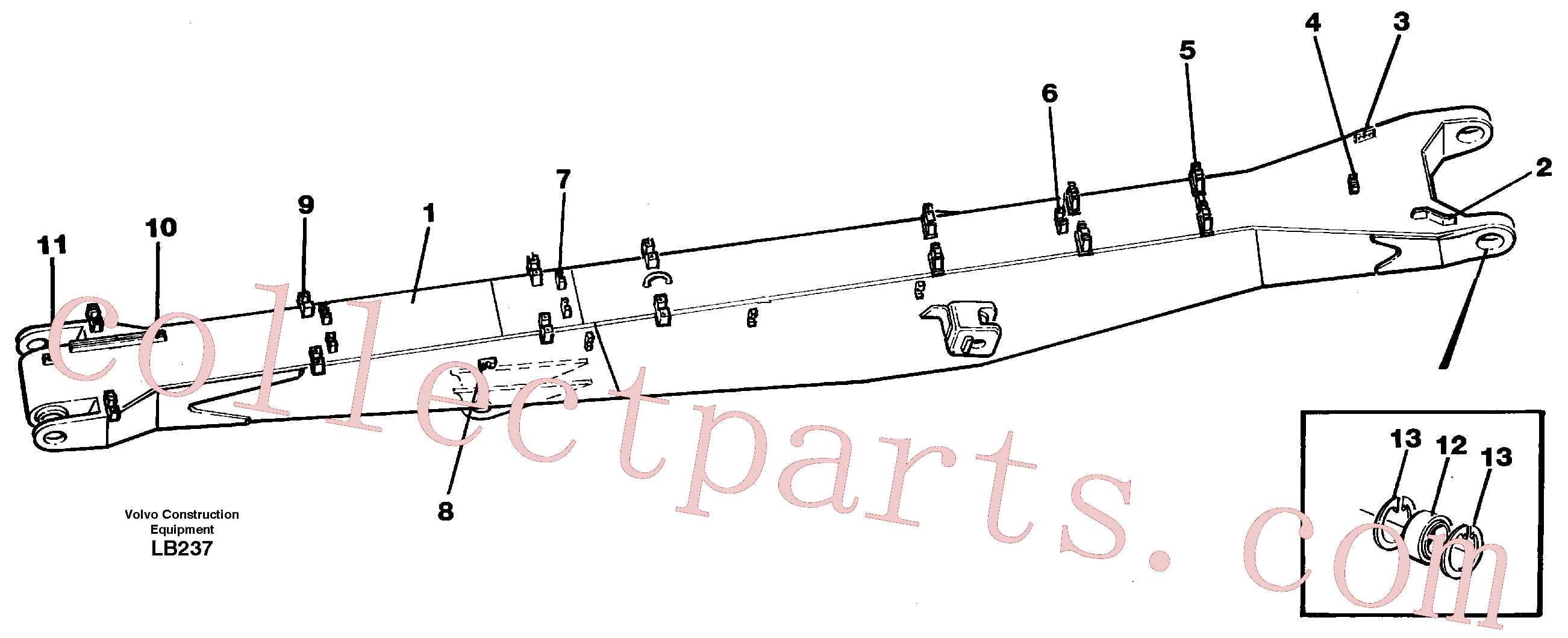 VOE14082746 for Volvo Material handling boom 8.6m(LB237 assembly)