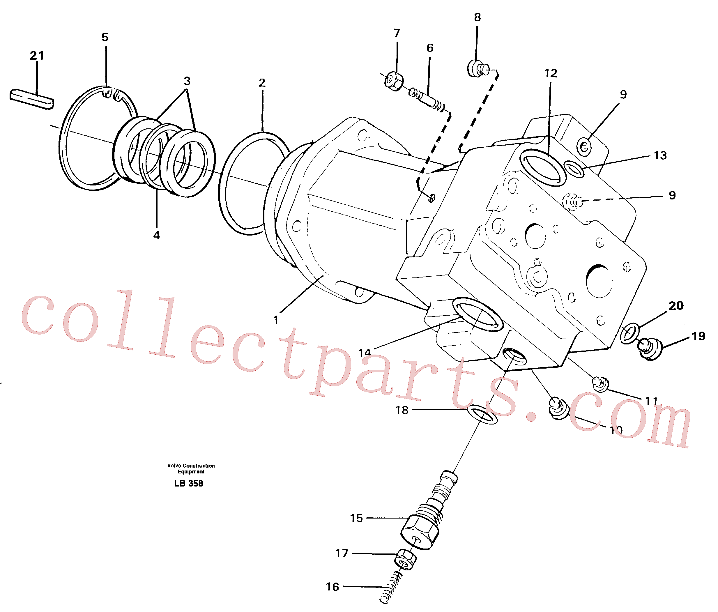 VOE14211707 for Volvo Hydraulic pump(LB358 assembly)