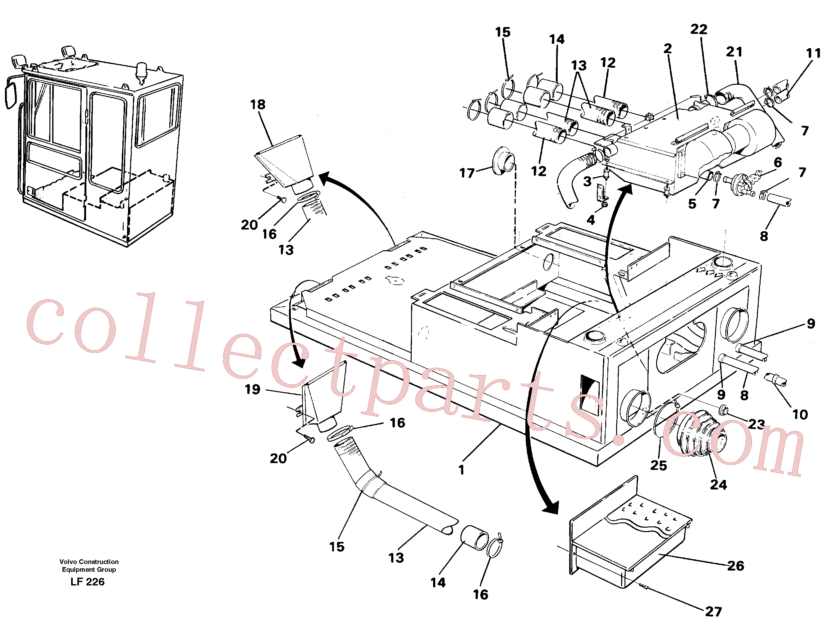 VOE14213260 Strip clamp for Volvo Excavator spare