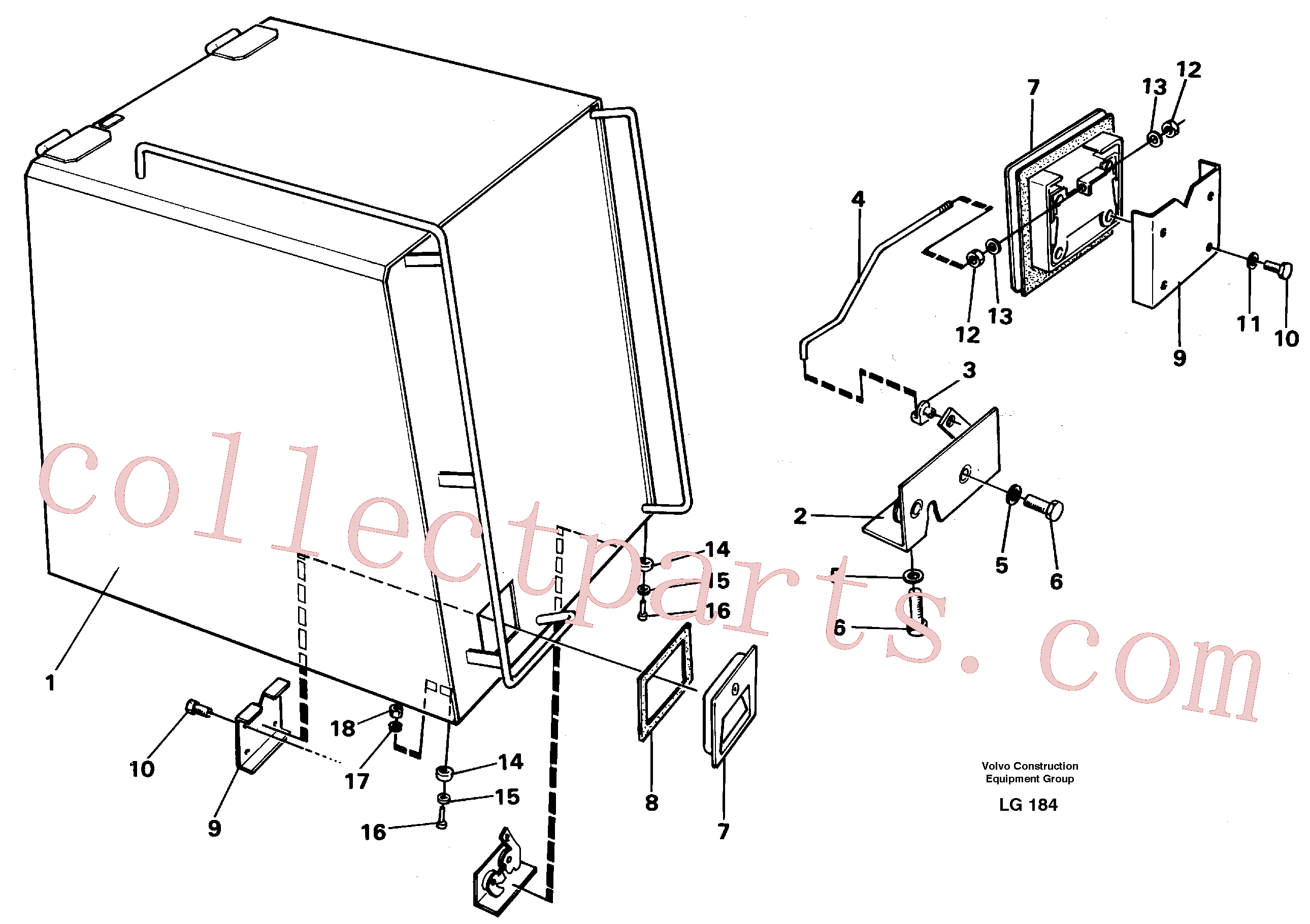 VOE11706359 for Volvo Casing over battery(LG184 assembly)