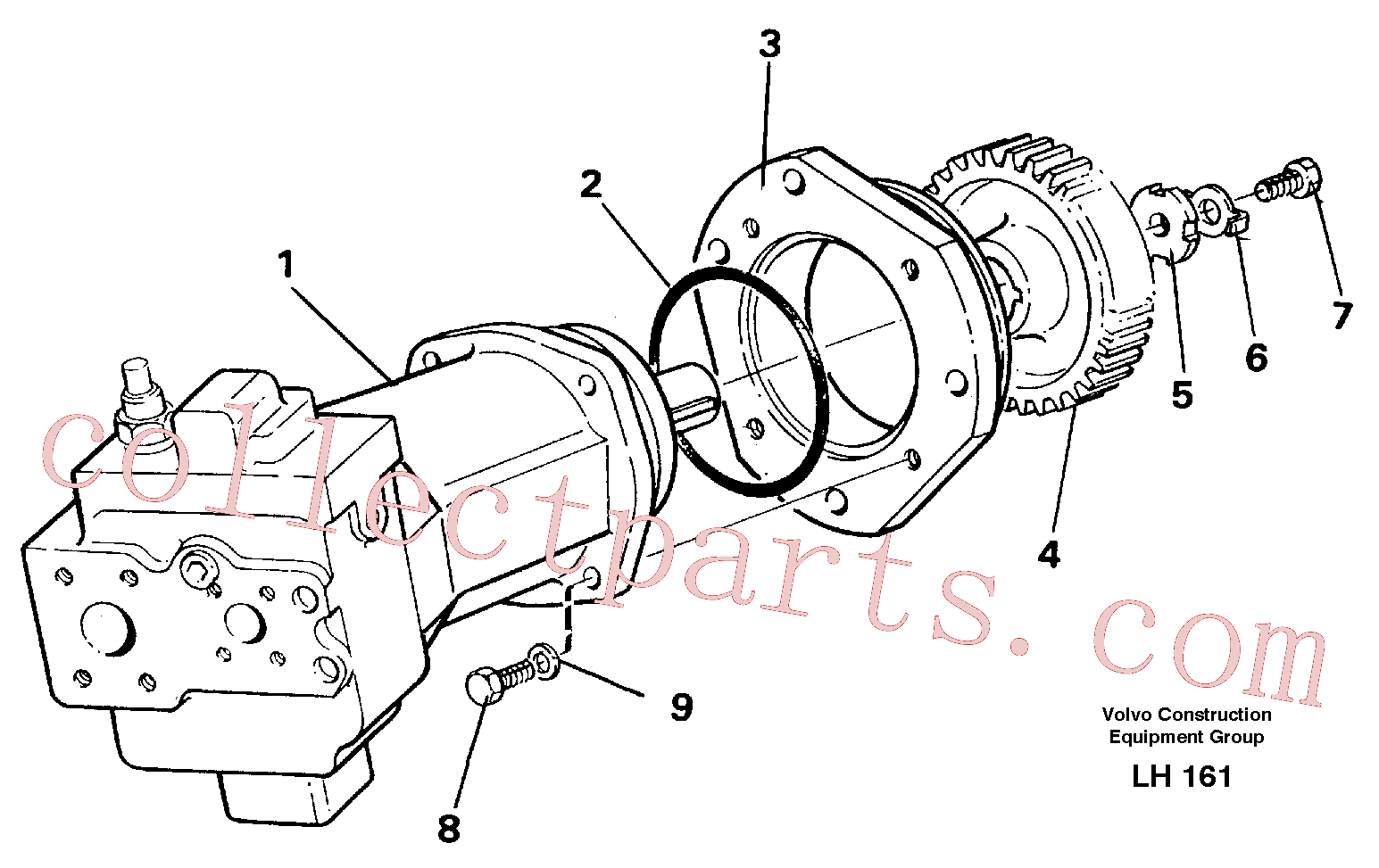 VOE14211707 for Volvo Hydraulic pump P1/p2/p3(LH161 assembly)