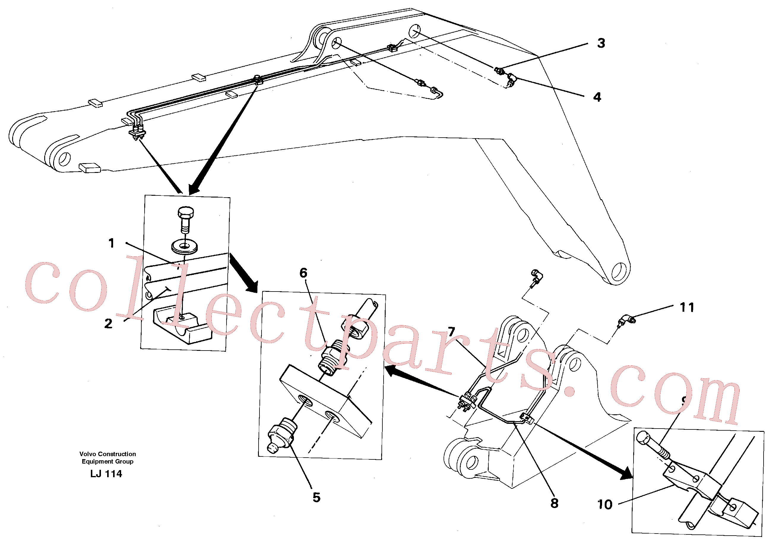 China Made VOE14261451 Tube parts for Volvo Excavator