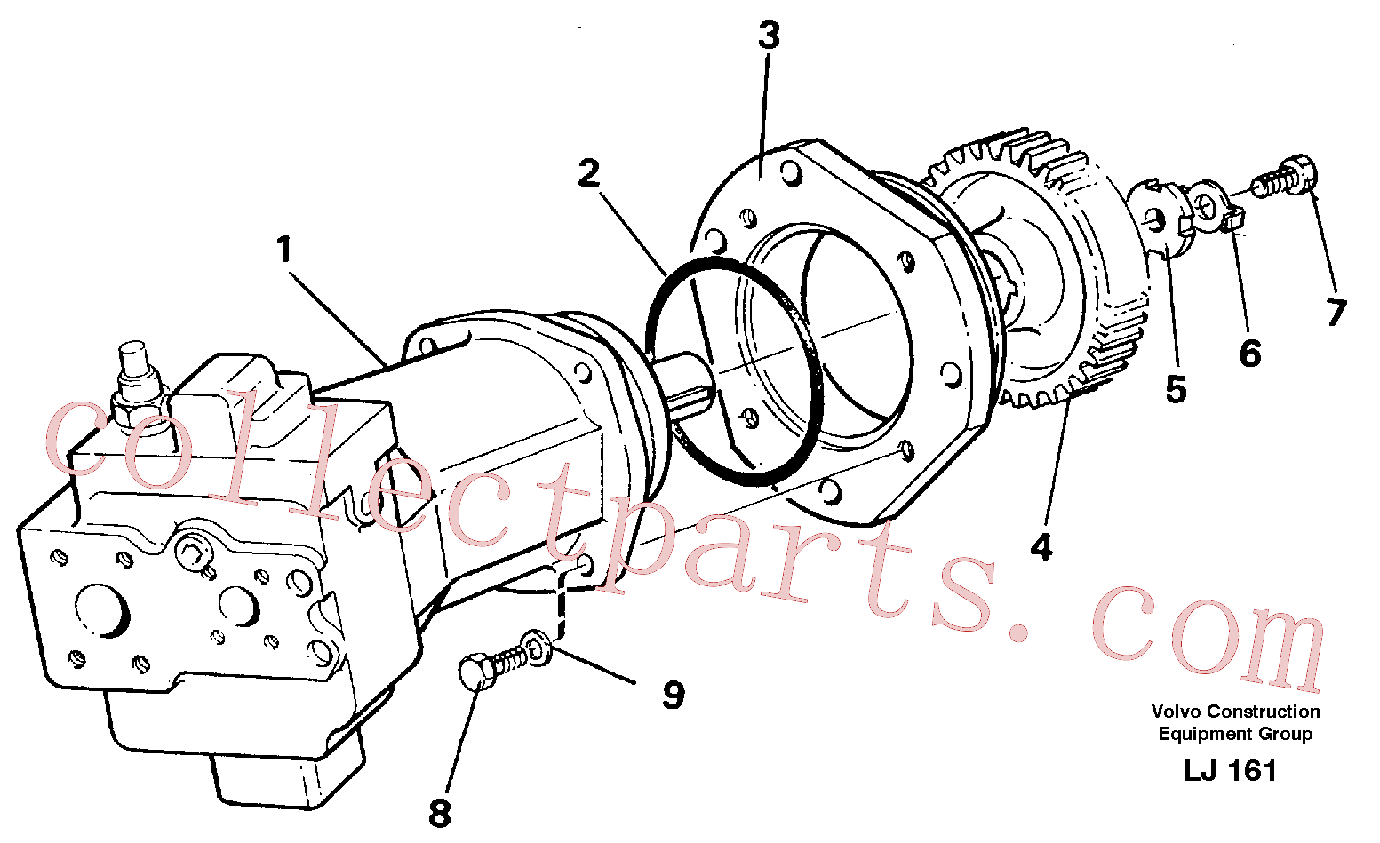 VOE14211707 for Volvo Hydraulic pumps P1/p2/p3(LJ161 assembly)