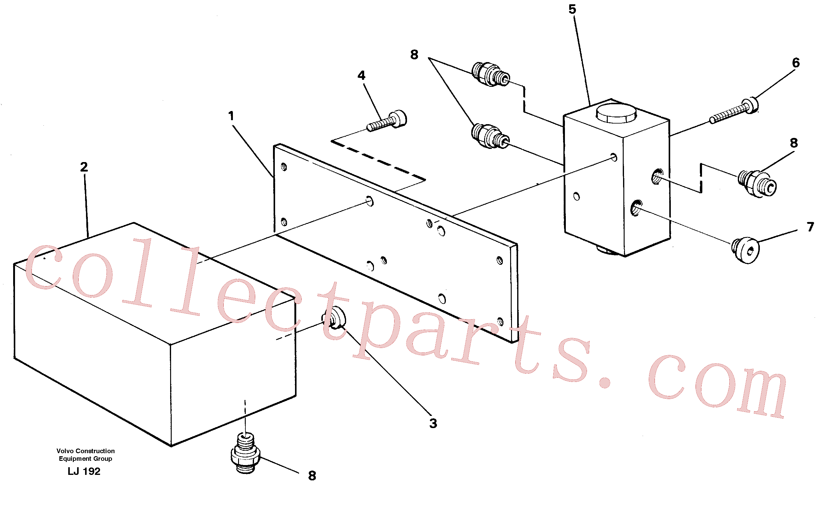 VOE14261190 for Volvo Control block, travel/servo(LJ192 assembly)