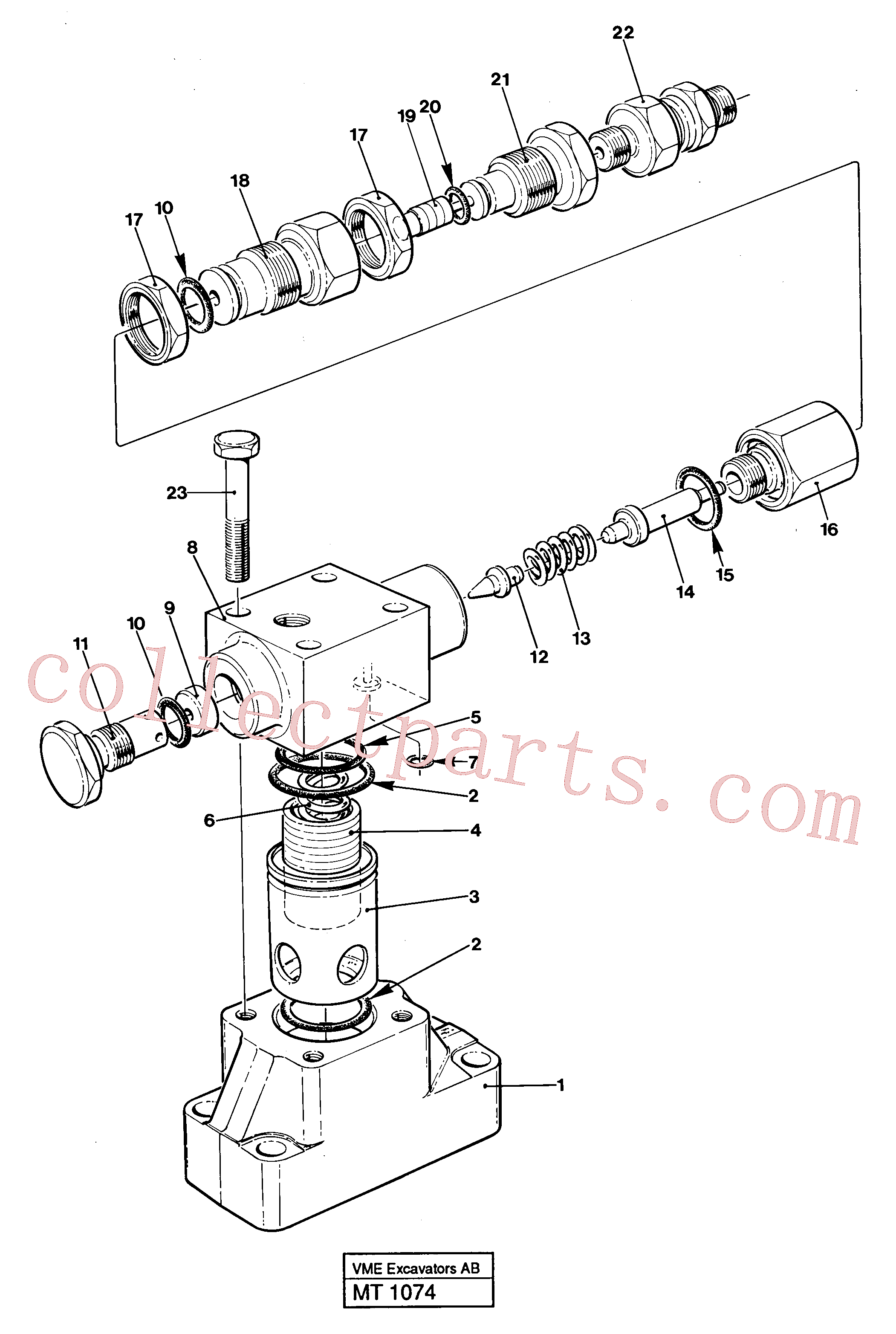 VOE14014485 for Volvo Pressure limiting valve(MT1074 assembly)