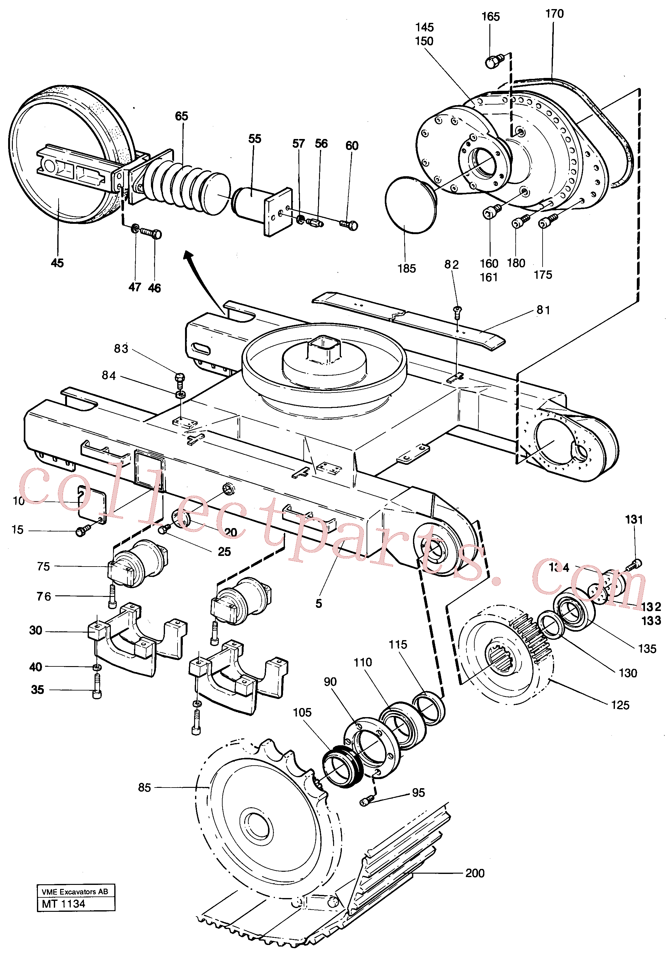 VOE14014632 for Volvo Undercarriage Ec 230 Undercarriage Ec 229(MT1134 assembly)