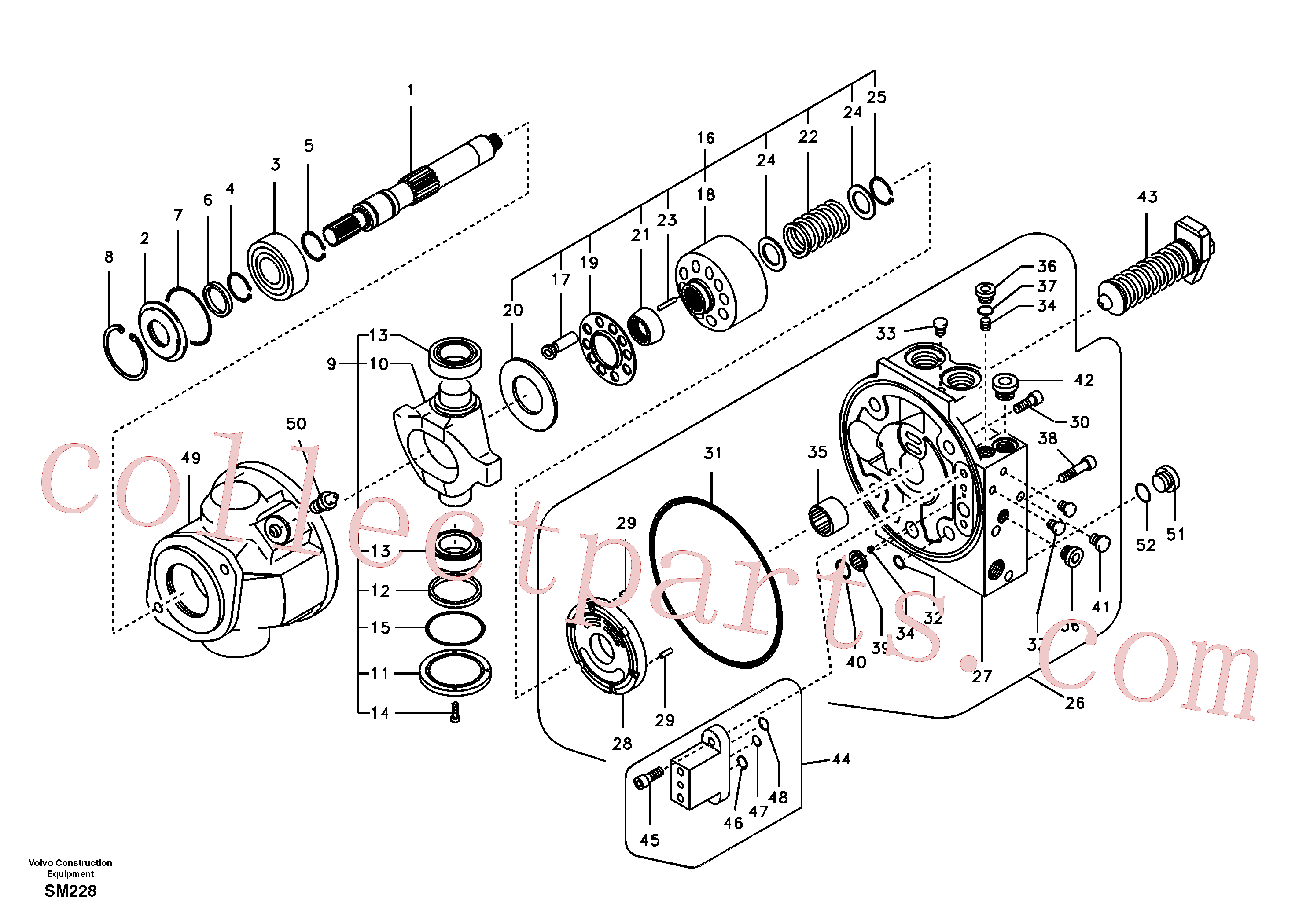 VOE14504578 for Volvo Hydraulic pump(SM228 assembly)