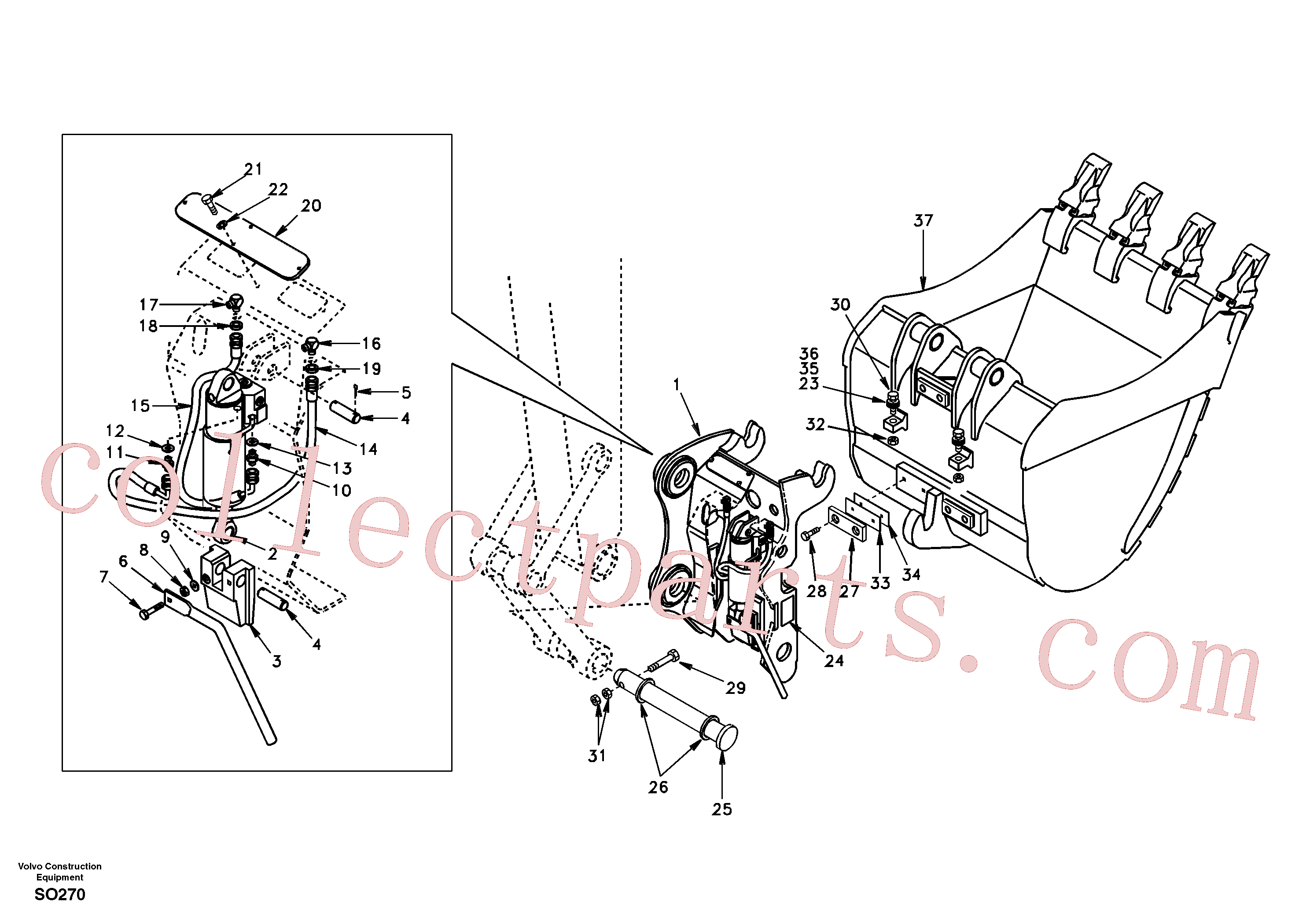 SA1171-75330 for Volvo Attachment bracket, quickfit(SO270 assembly)